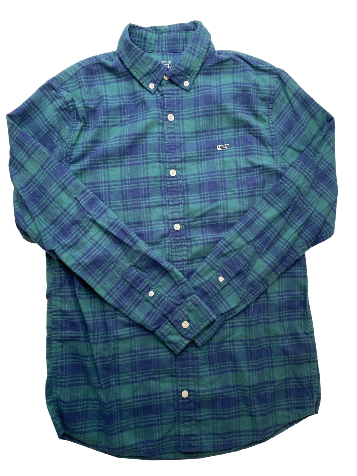 Vineyard Vines Shirt - Green Plaid Button Down | size 18