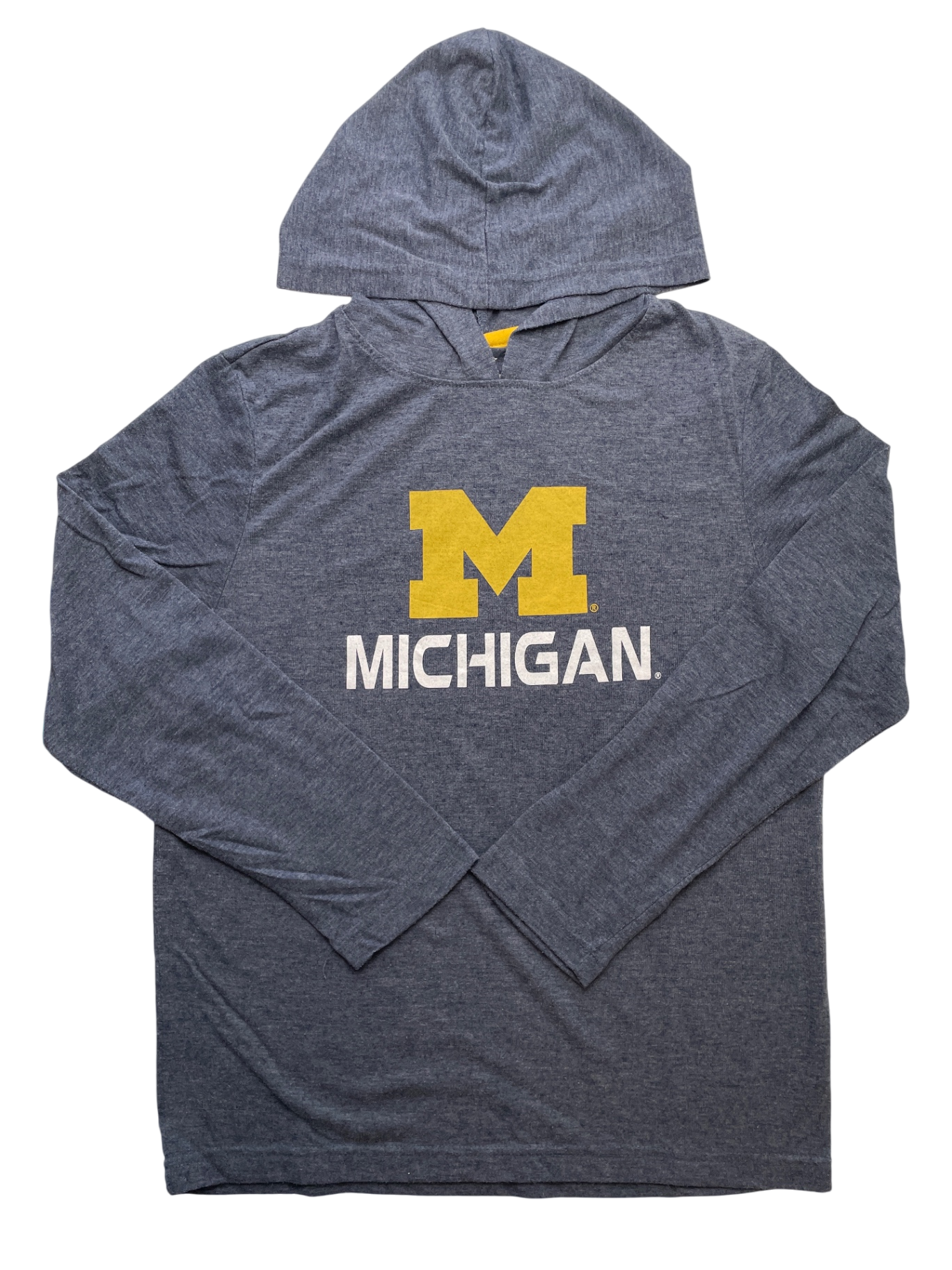 Colosseum Shirt - Blue Michigan Long Sleeve + Hood | size 16/18
