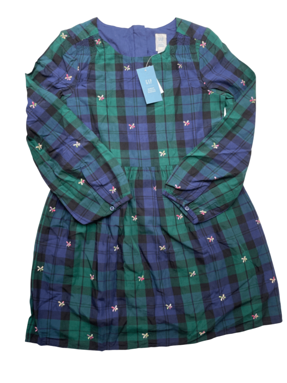 Gap Dress - Blue Plaid Sarah Jessica Parker Collaboration | size M