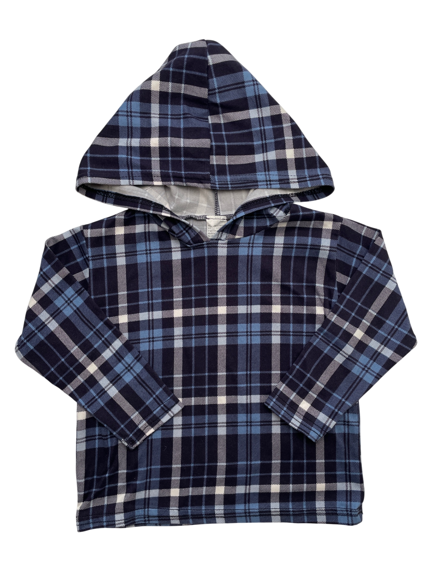Dori Creations Sweatshirt - Blue Plaid Hoodie | size 3T
