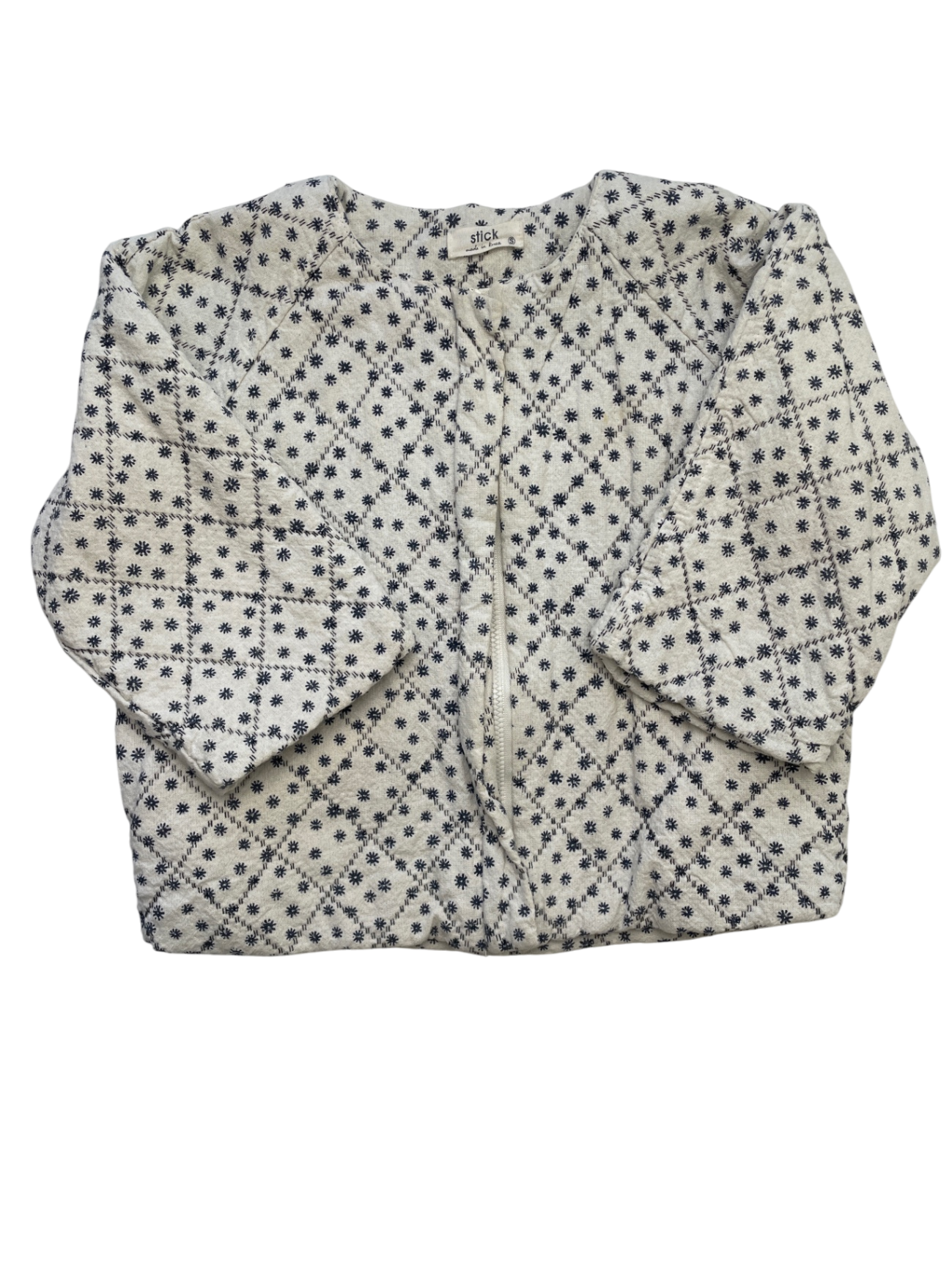 Stick Jacket - Cream Quilted Floral | size S