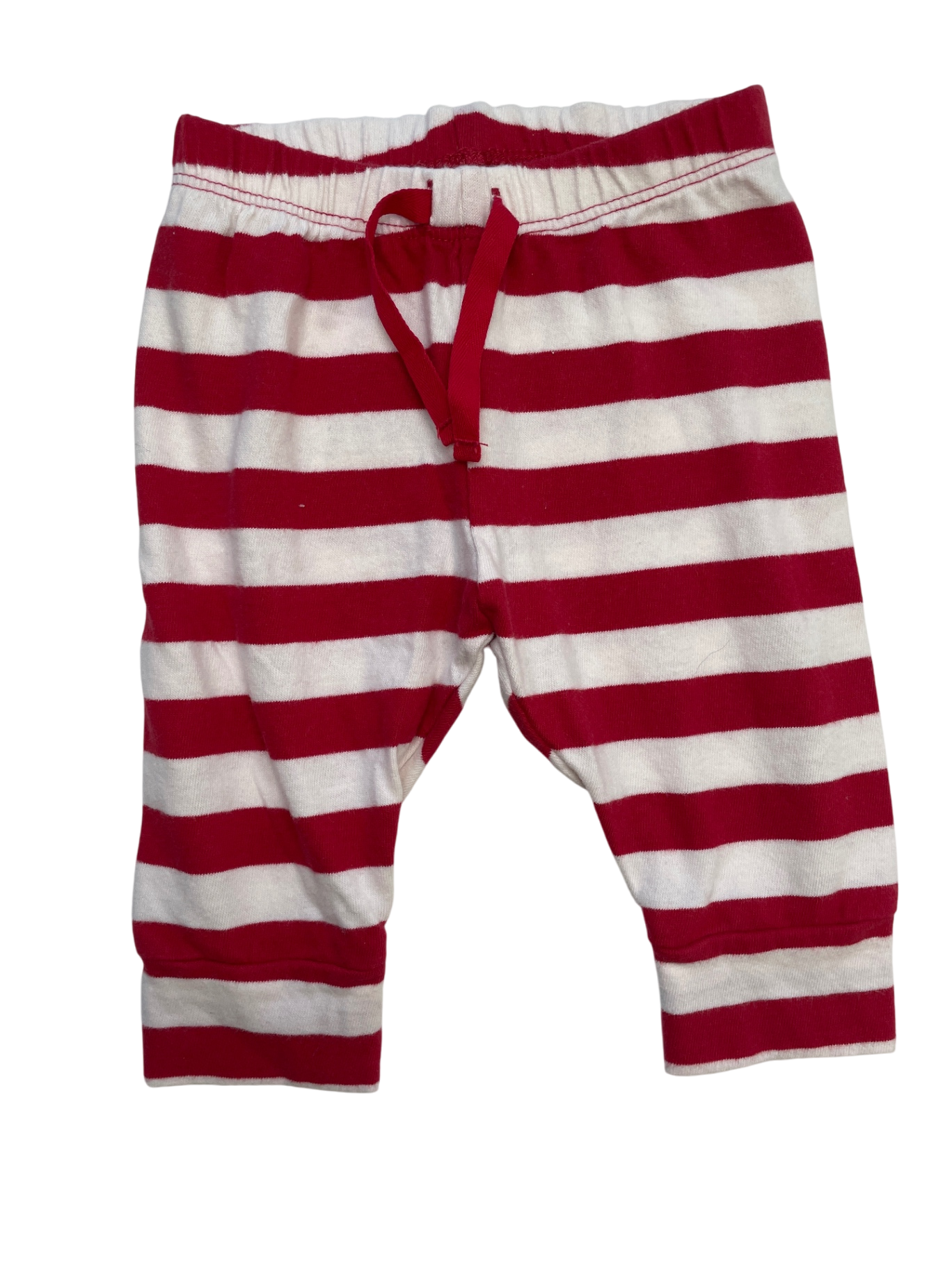 Baby Gap Pants - Red Striped Organic Cotton Leggings | size 0 - 3 Months