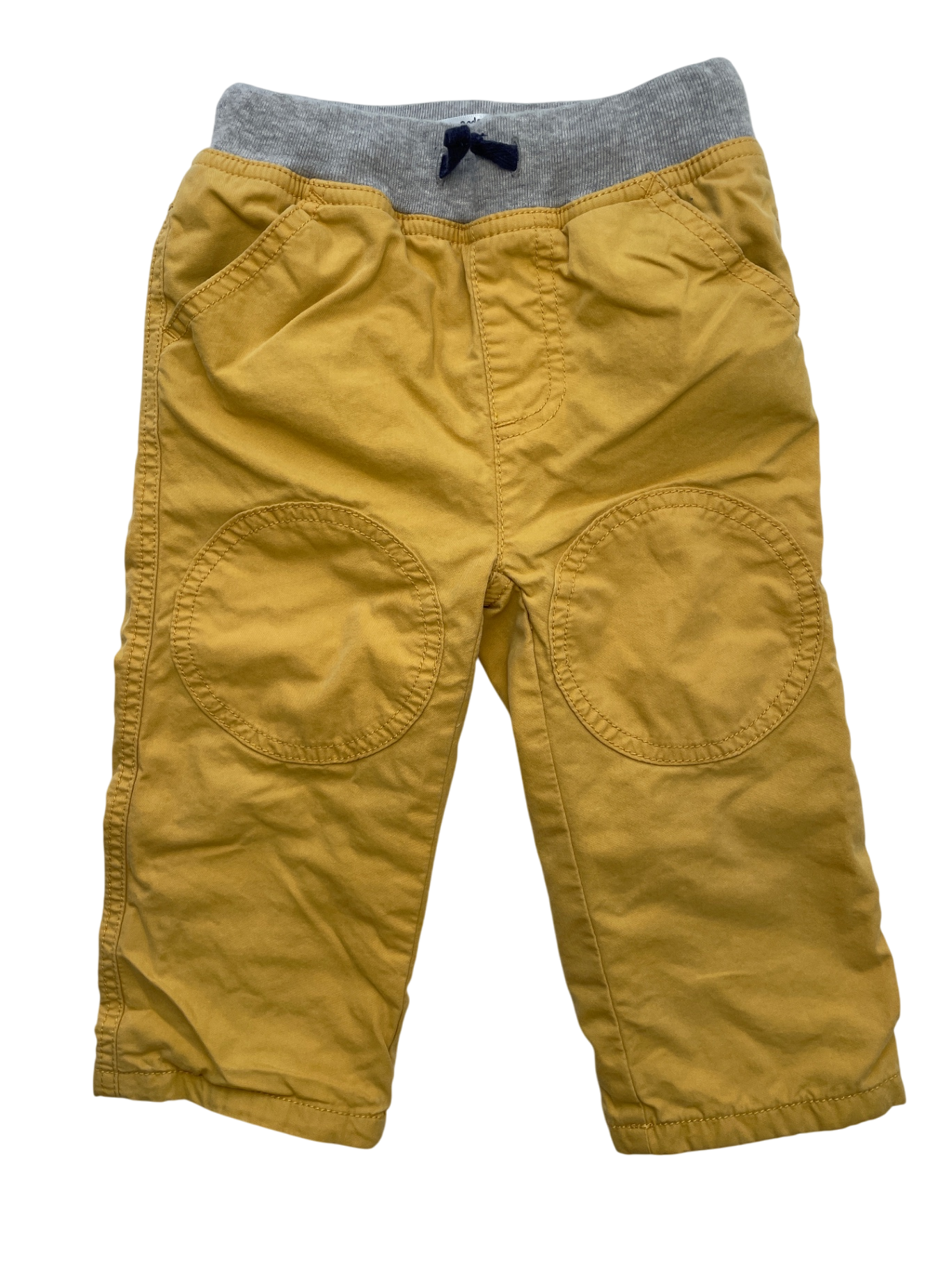 Baby Boden Pants - Yellow Trouser Knee Patch | size 18 - 24 Months