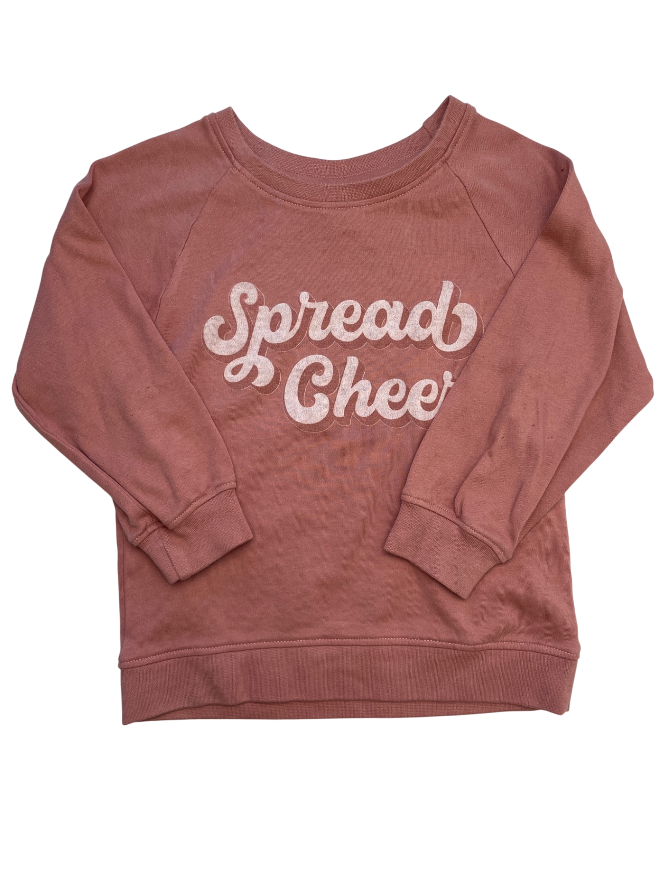 Colored Organics Sweatshirt - Pink Crewneck 'Spread Cheer' | size 4T