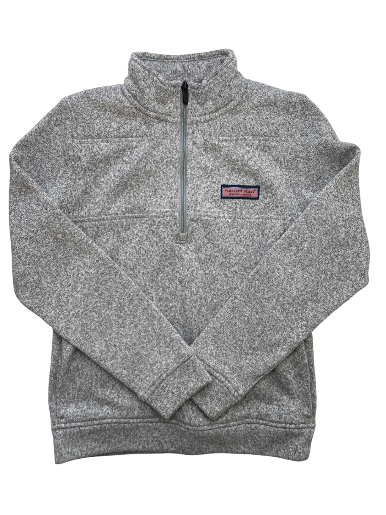 Vineyard Vines Sweatshirt - Gray Knit 1/4 Zip | size 16