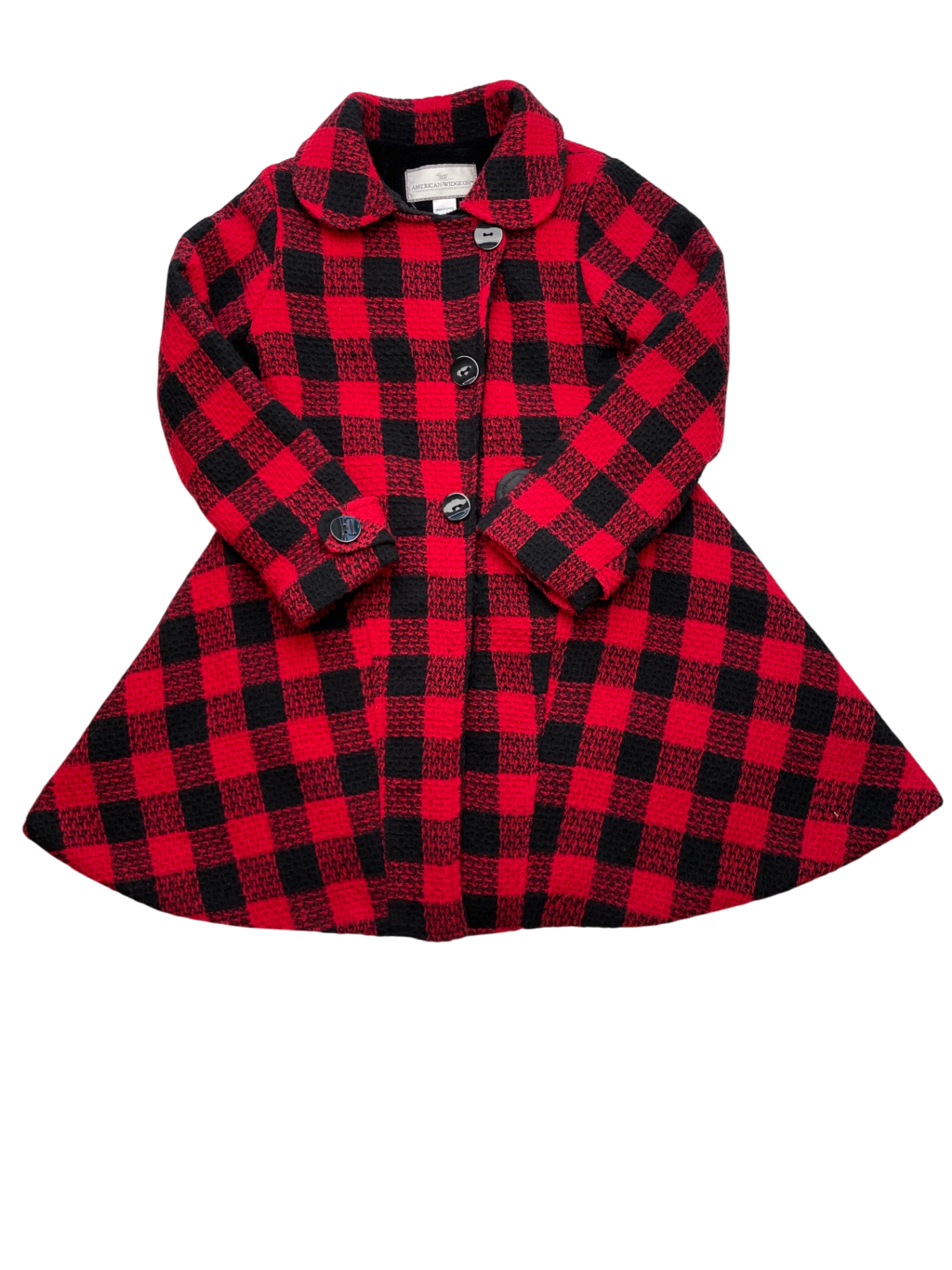 American Widgeon Jacket/Coat - Red Faux Fur Lined Buffalo Check | size 6