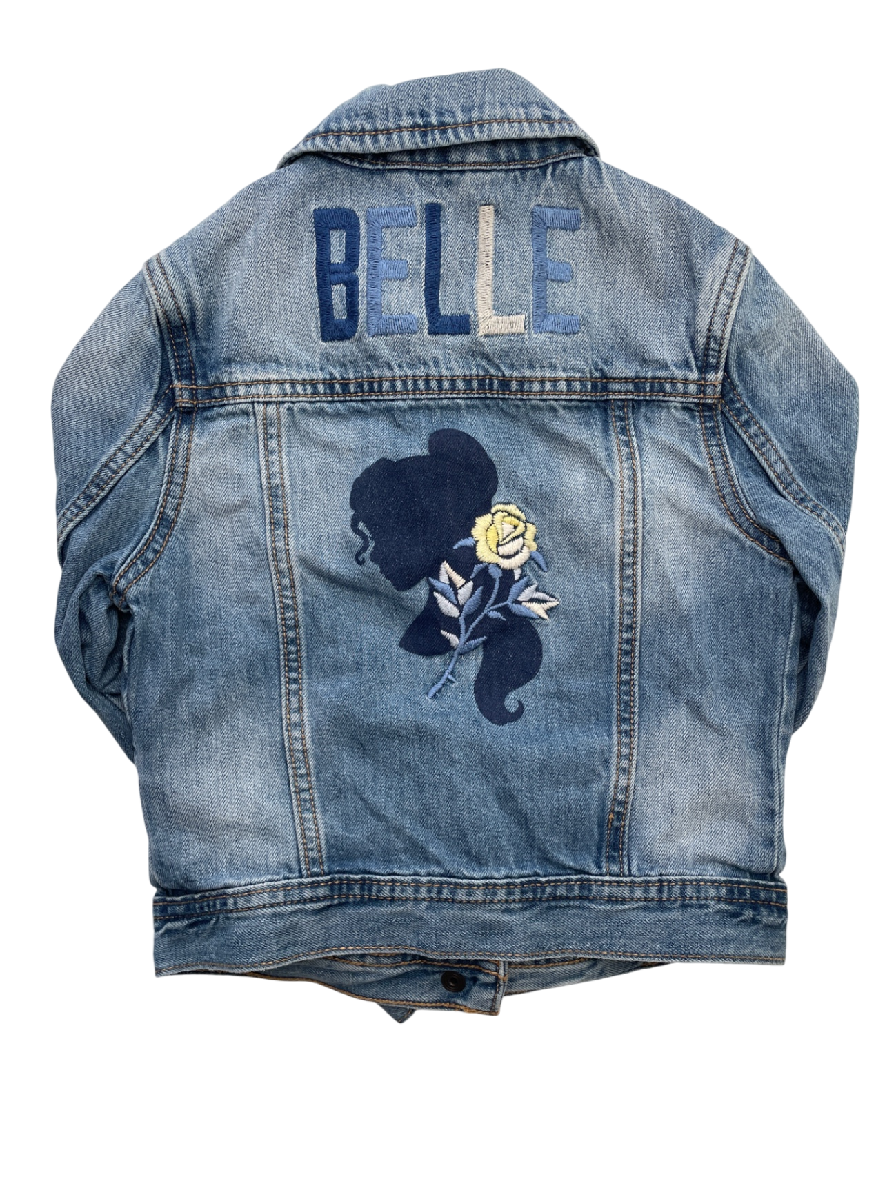 GapKids Jacket - Blue Disney Belle + Flower Embroidery | size 6/7