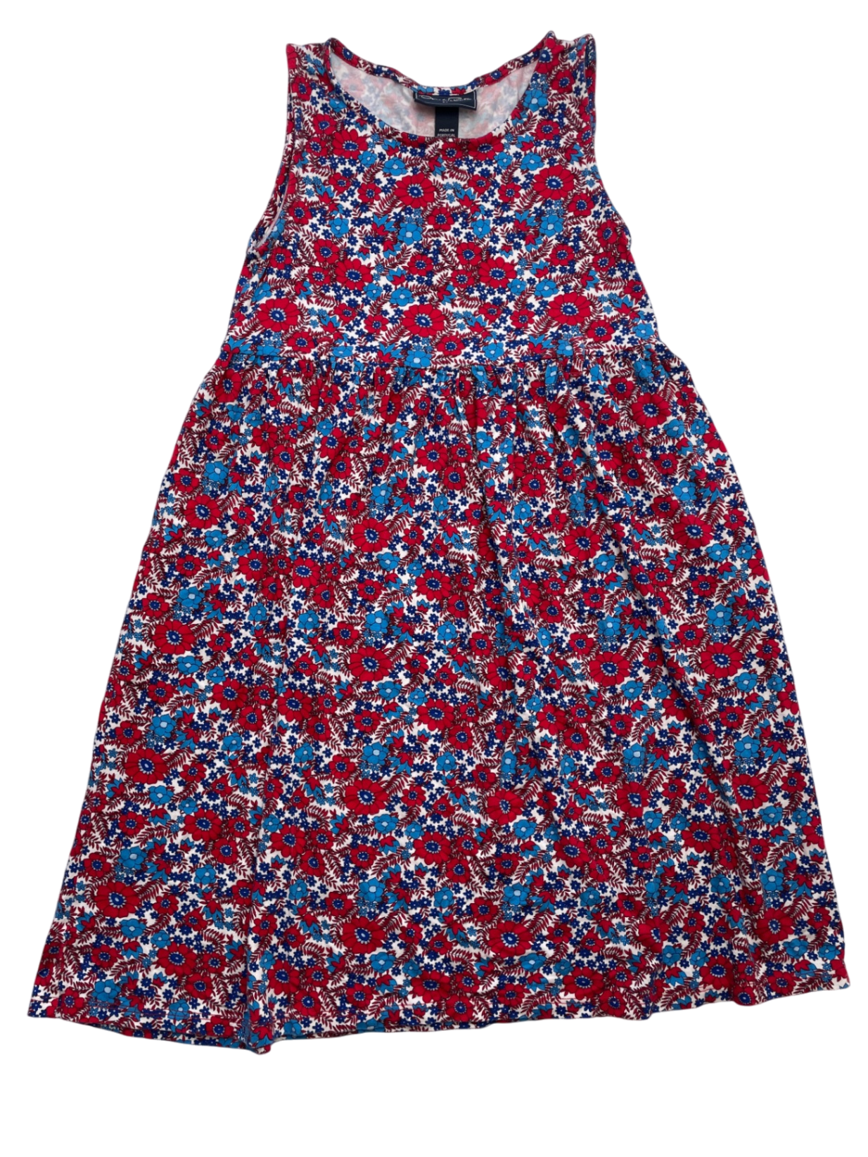 Oscar de la Renta Dress - Red Floral Sleeveless | size 8