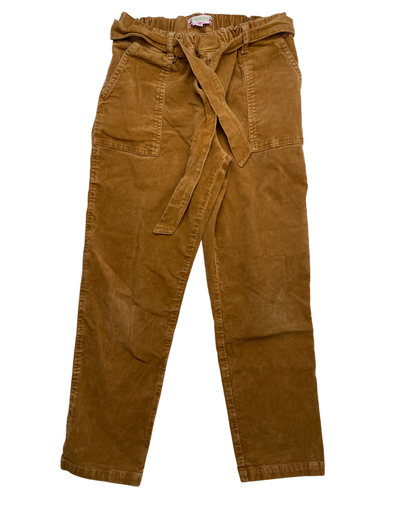 Bonpoint Pants - Tan Corduroy Belted | size 10