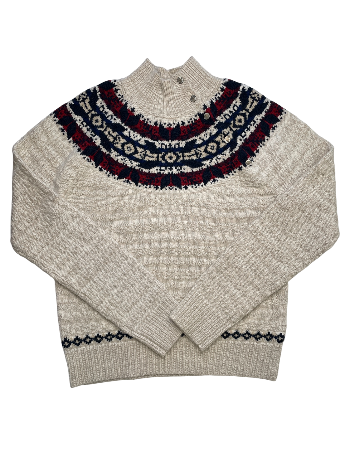 Polo Ralph Lauren Sweater - Tan Fair Isle Knit | size 12/14