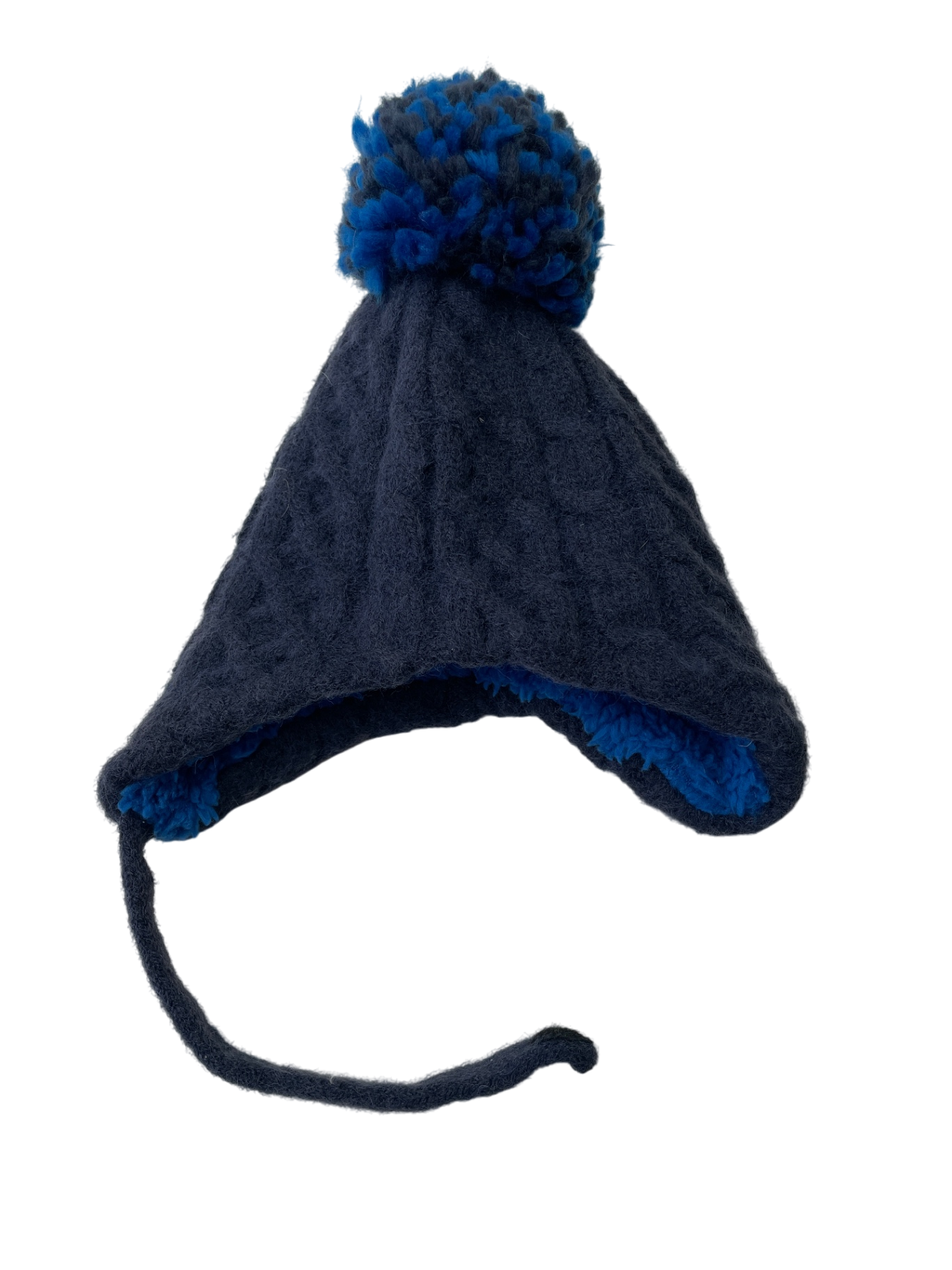Target Hat - Navy Blue Sherpa Lined Knit | size 0 - 6 Months
