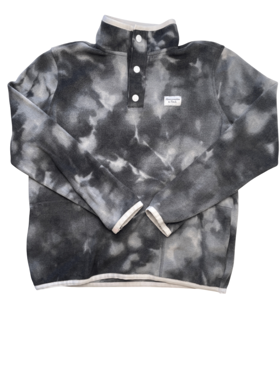 Abercrombie kids Sweatshirt - Gray Tie Dye Snap 1/4 Zip | size 15/16