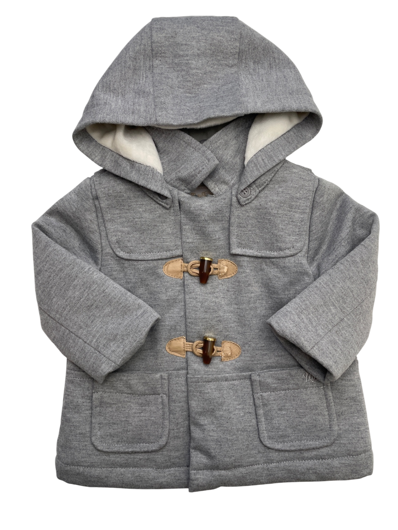 Mayoral Jacket - Gray Fleece Lined w/ Detachable Hood | size Newborn