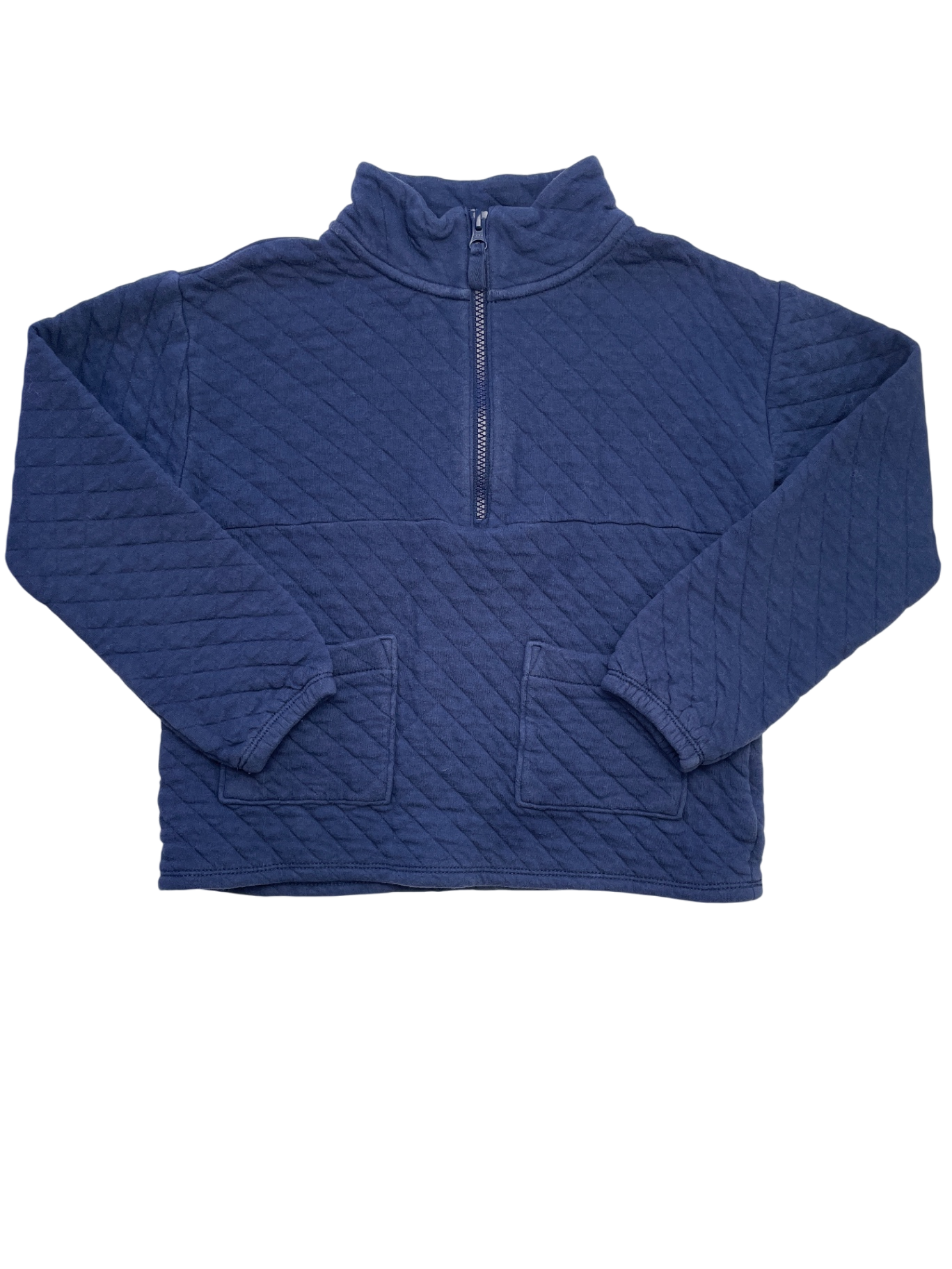 Crewcuts Sweatshirt - Navy Blue Quilted 1/4 Zip | size 8/9