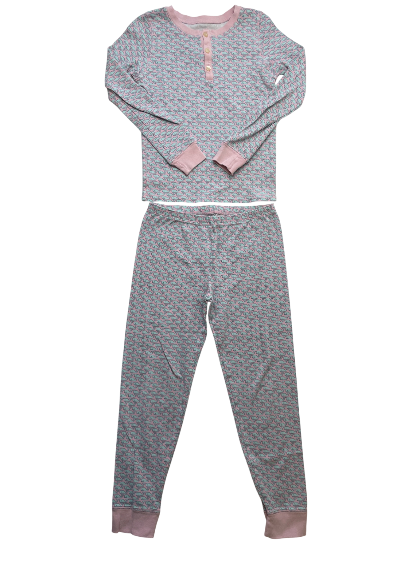 Vineyard Vines 2 Piece Ensemble - Pink Whale Pattern | size 8