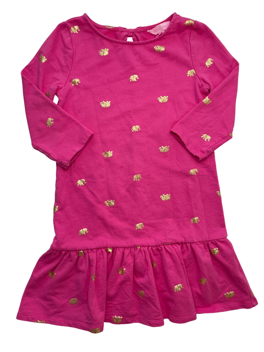 Lilly Pulitzer Dress - Pink Gold Elephants | size 8/10