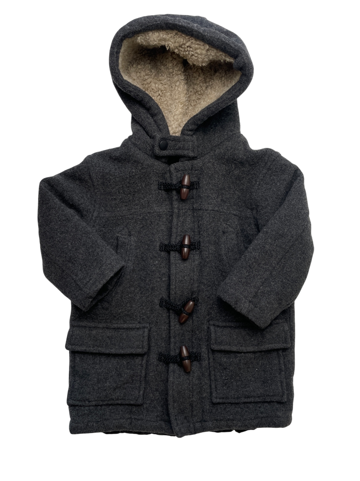 Baby Gap Jacket/Coat - Gray 100% Wool w/ Hood | size 3T