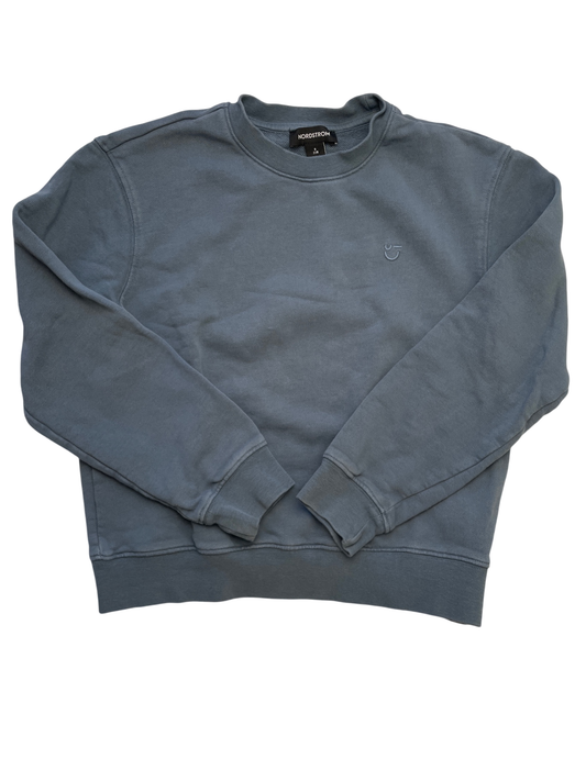 Nordstrom Sweatshirt - Blue Solid Crewneck | size 7/8