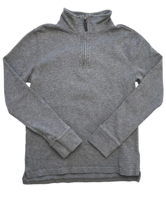 Crewcuts Sweatshirt - Gray Solid 1/4 Zip | size 8/9