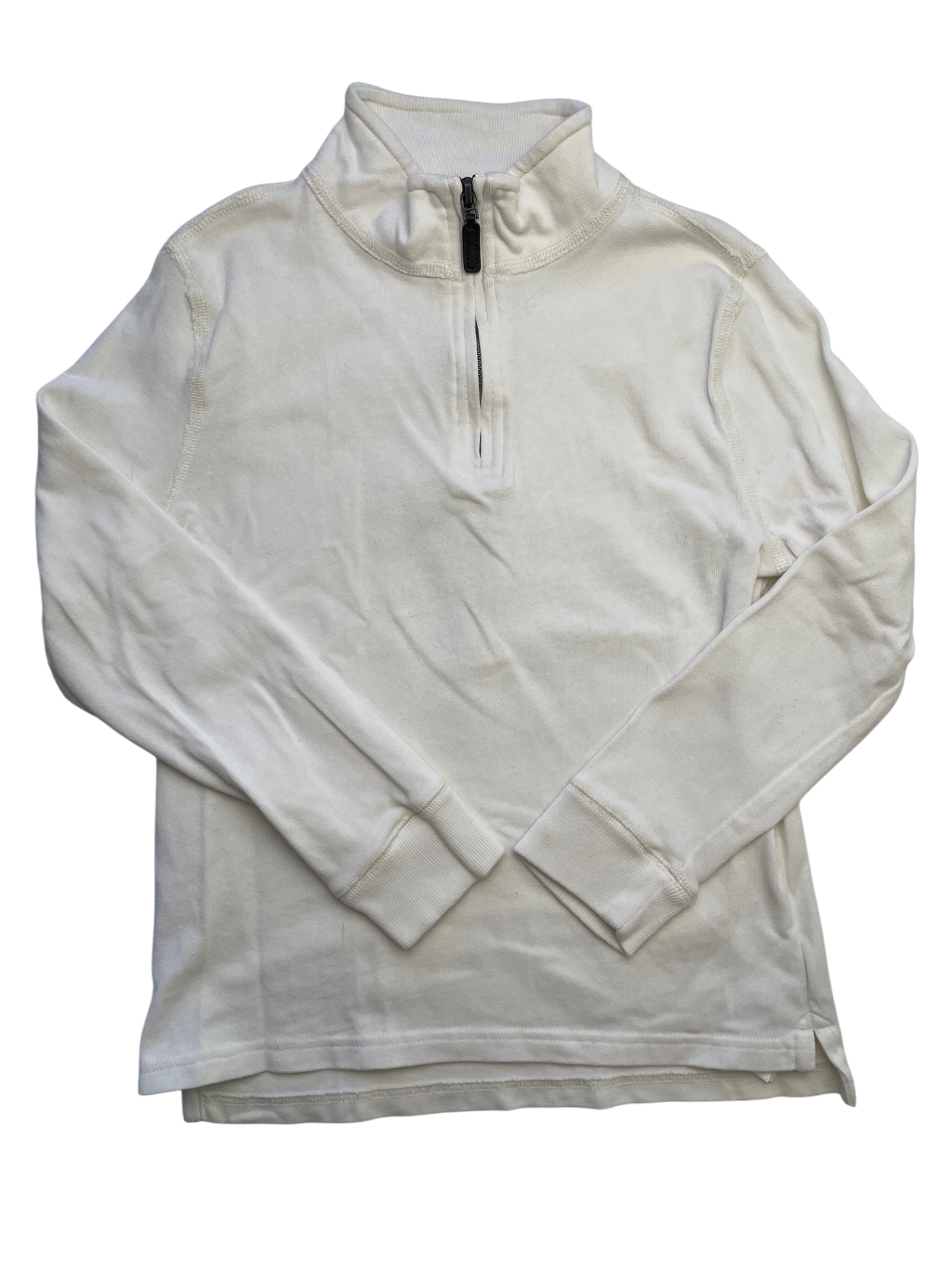 Crewcuts Sweatshirt - White Solid 1/4 Zip | size 8/9