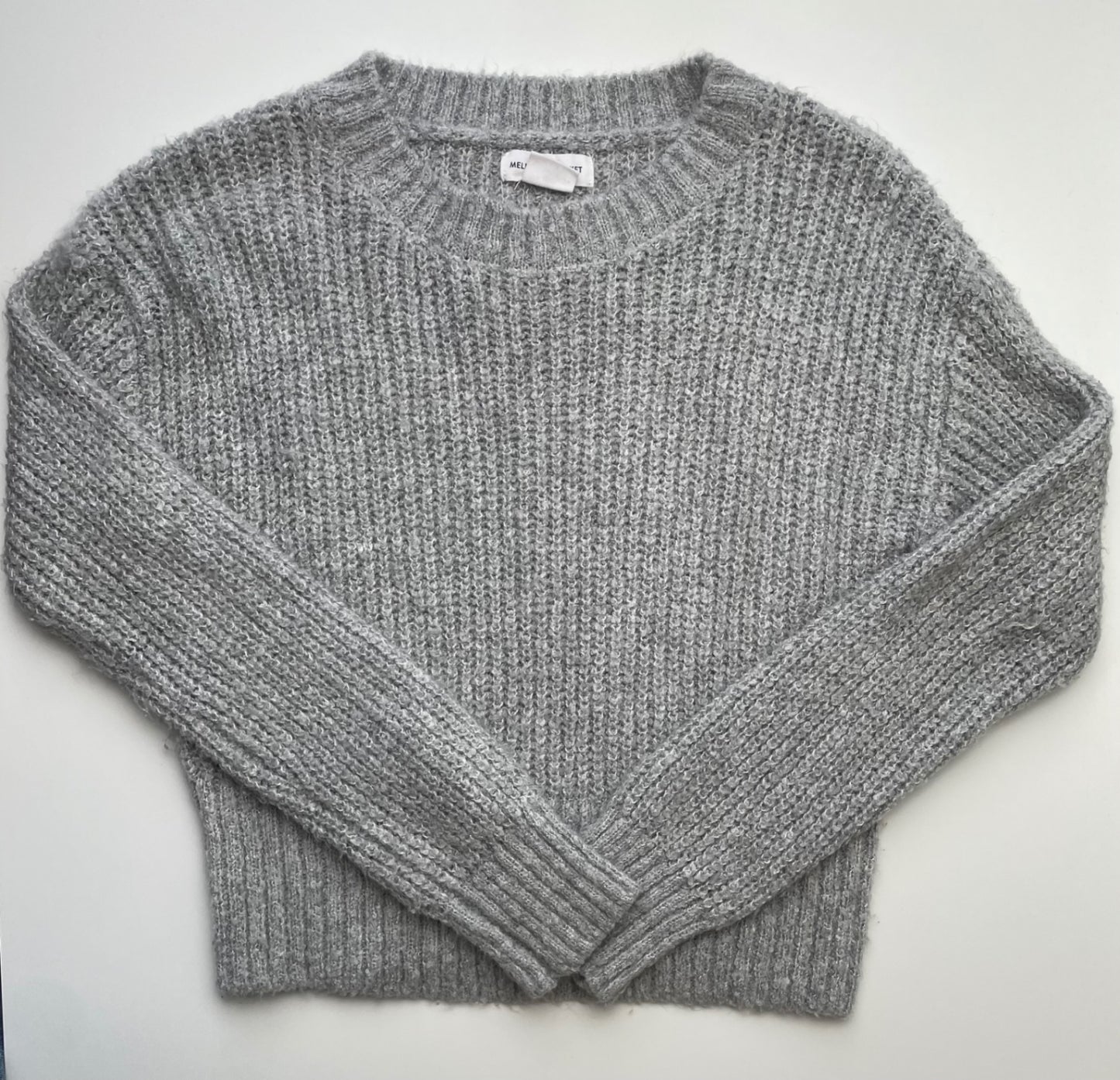 Melrose and Market Sweater - Gray Metallic Knit | size 7/8