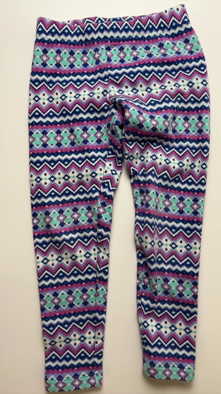 Lands End Leggings - Multicolor Fleece Lined | size 6/7
