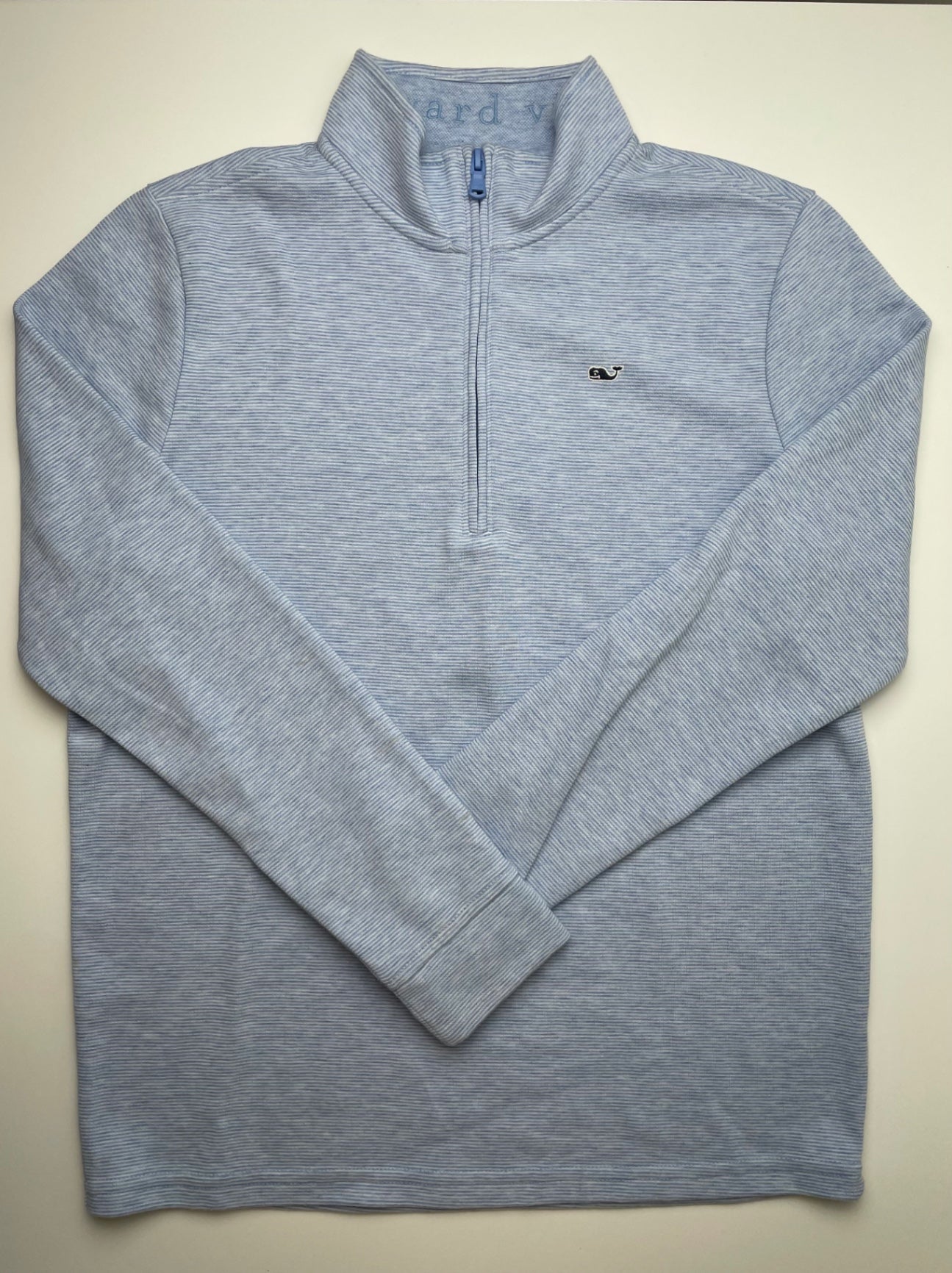 Vineyard Vines Sweatshirt - Blue Striped 1/4 Zip | size 18