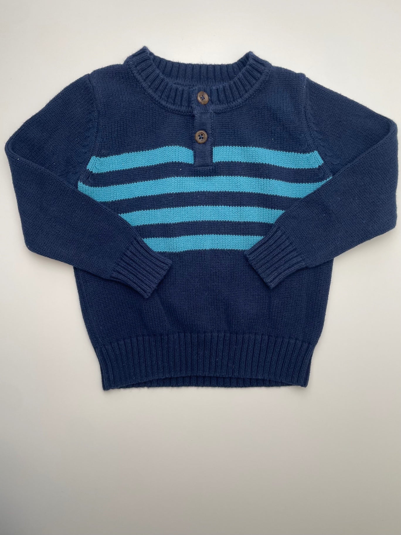 Peek Sweater - Navy Blue Stripes | size 18 - 24 Months