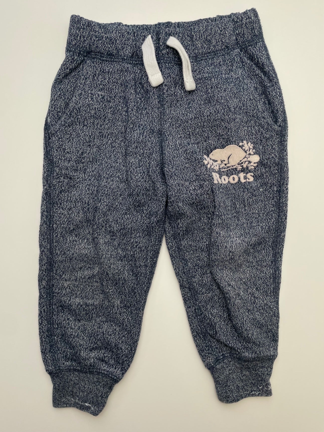 Roots Kids Sweatpants - Blue Heathered Jogger | size 2T