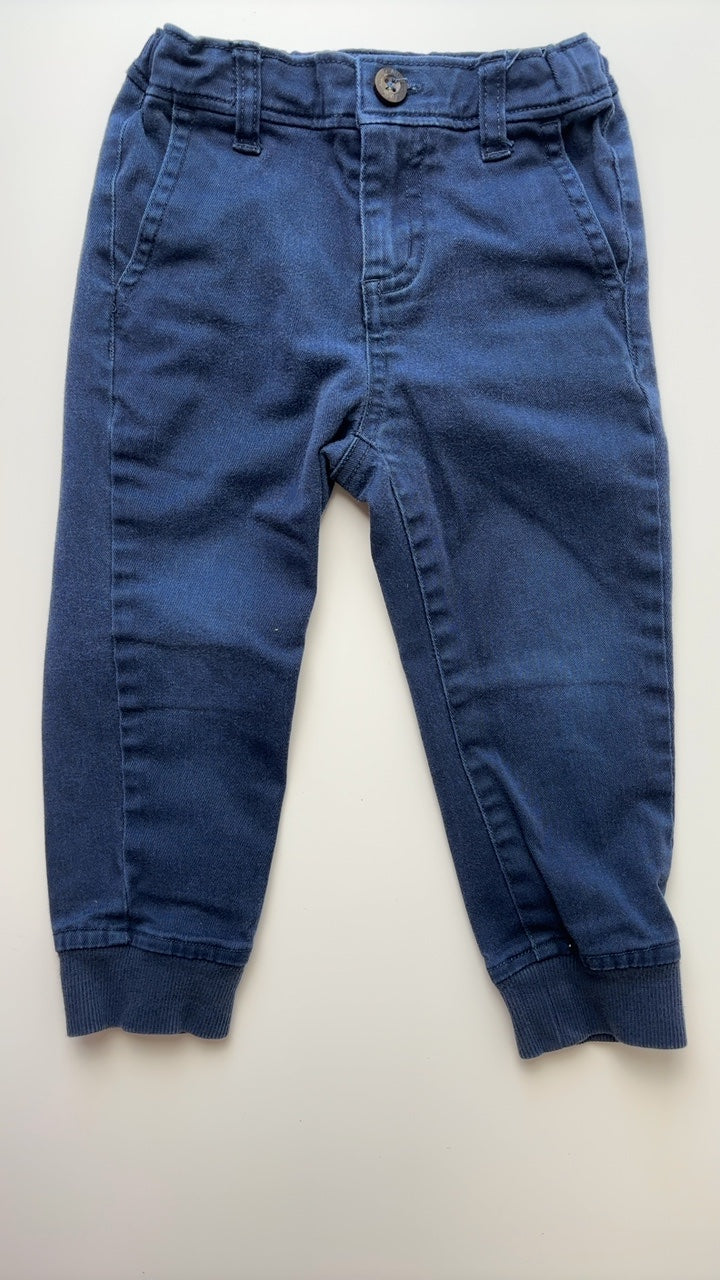 Janie and Jack Twill Pants - Navy Joggers | size 2T