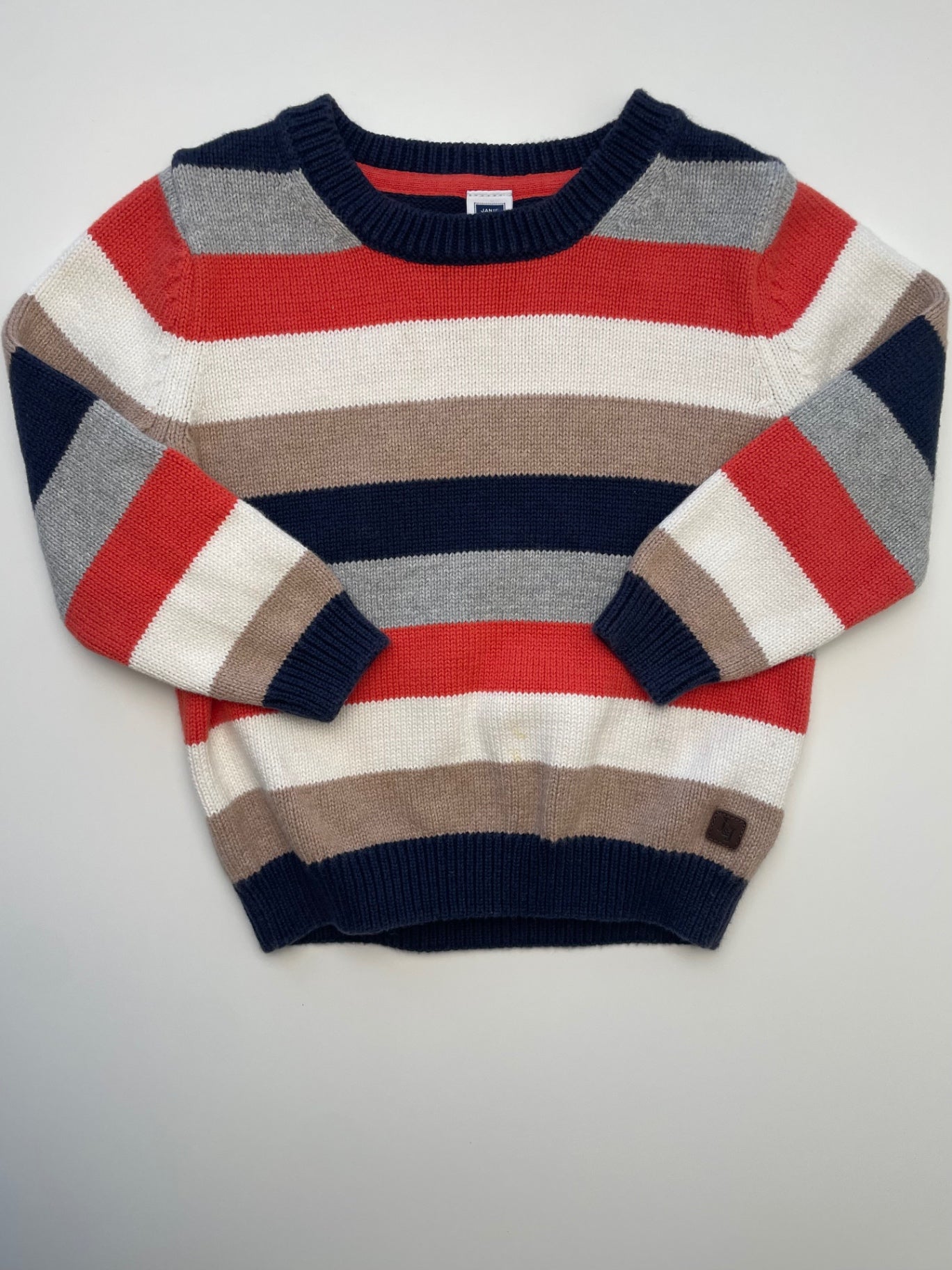 Janie and Jack Sweater - Multicolor Striped Crewneck | size 2T