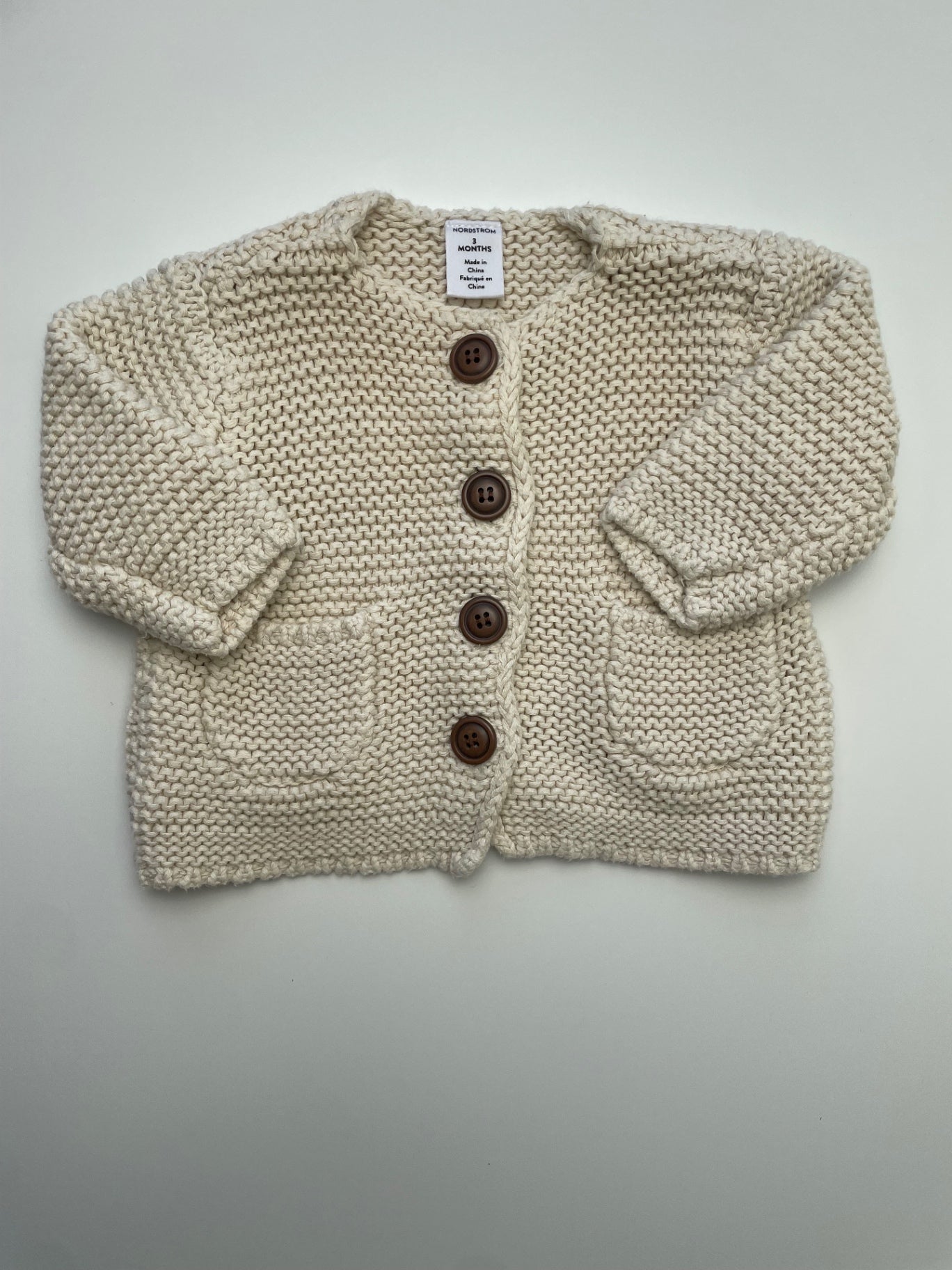 Nordstrom Sweater - Cream Cardigan | size 3 Months