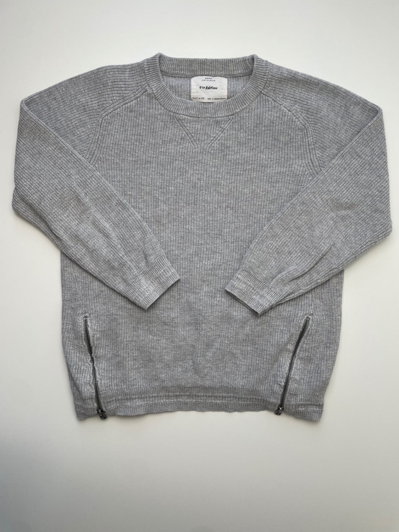 Zara Sweater - Gray Zipper Detail | size 7