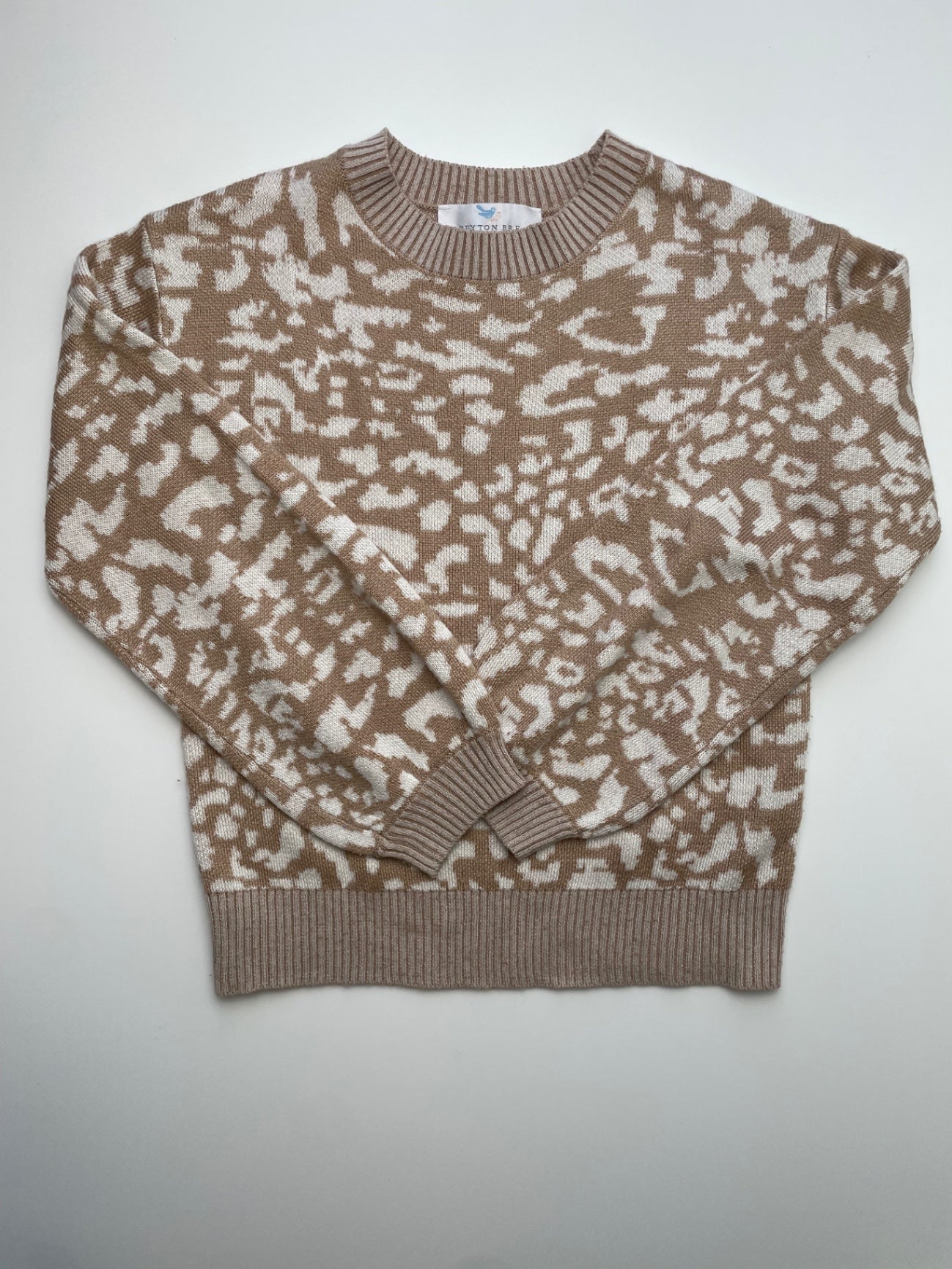 Peyton Bre Sweater - Brown Cheetah Print | size 6