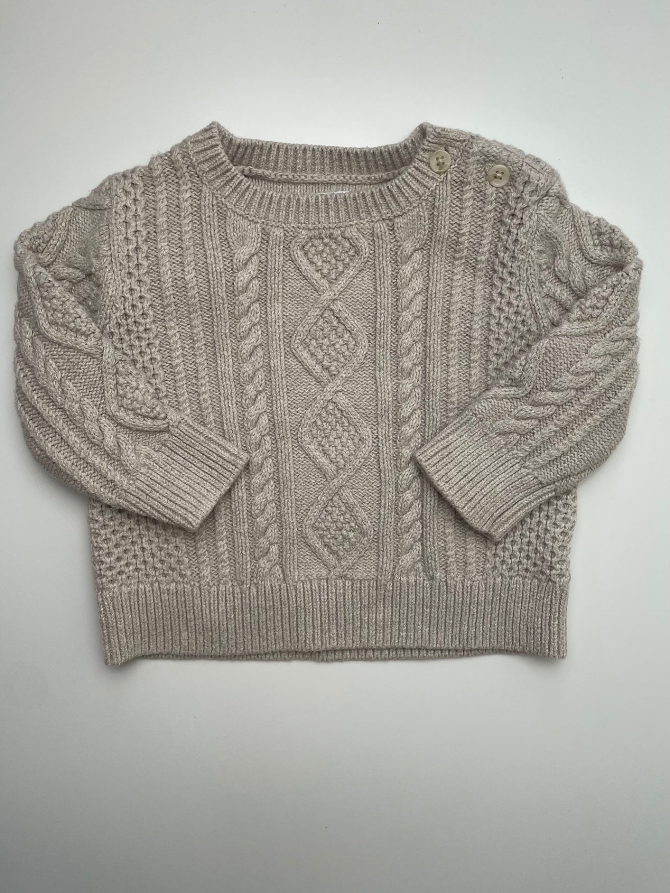 Baby Gap Sweater - Beige Cable Knit | size 12 - 18 Months
