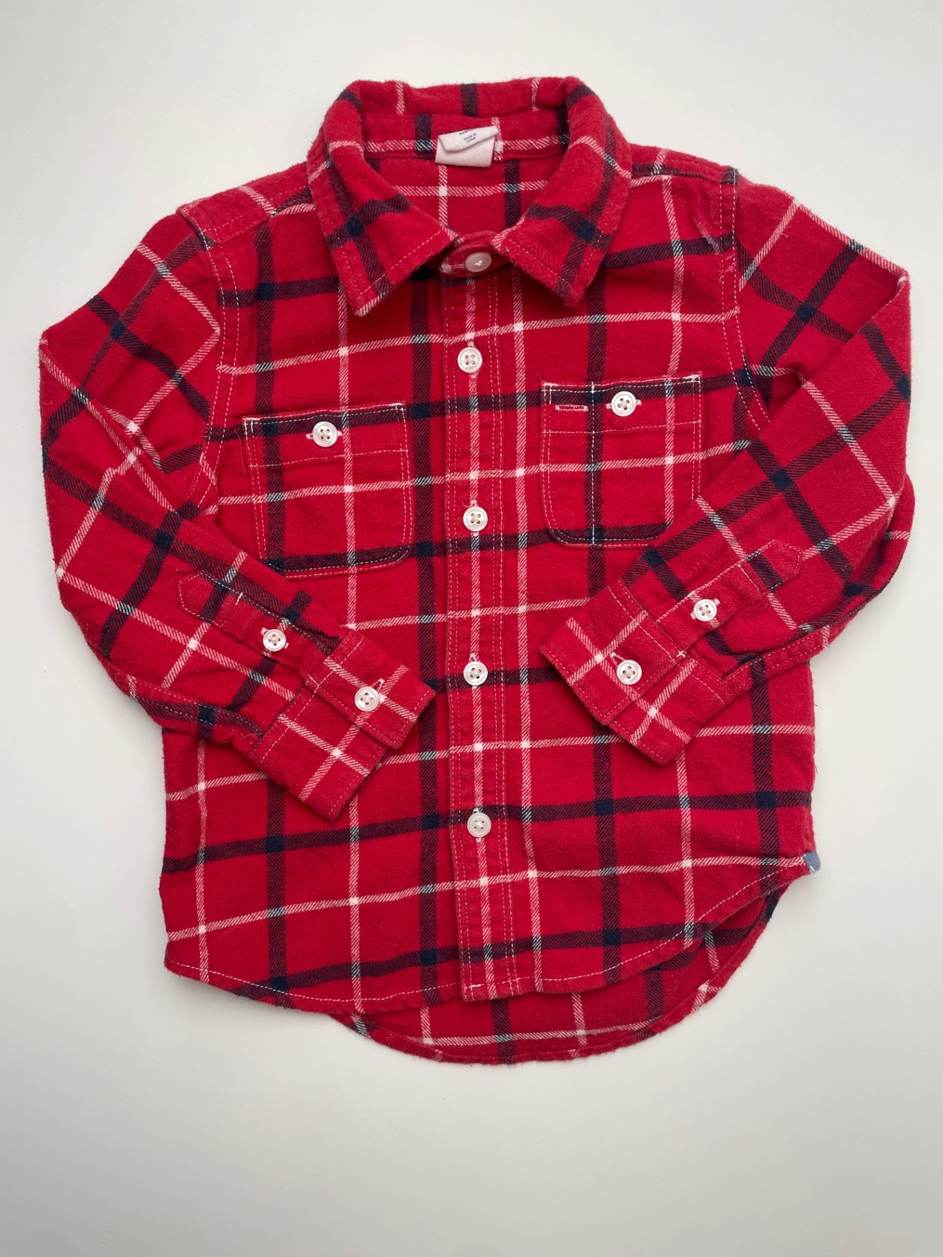 Baby Gap Shirt - Red Plaid Button Up | size 3T