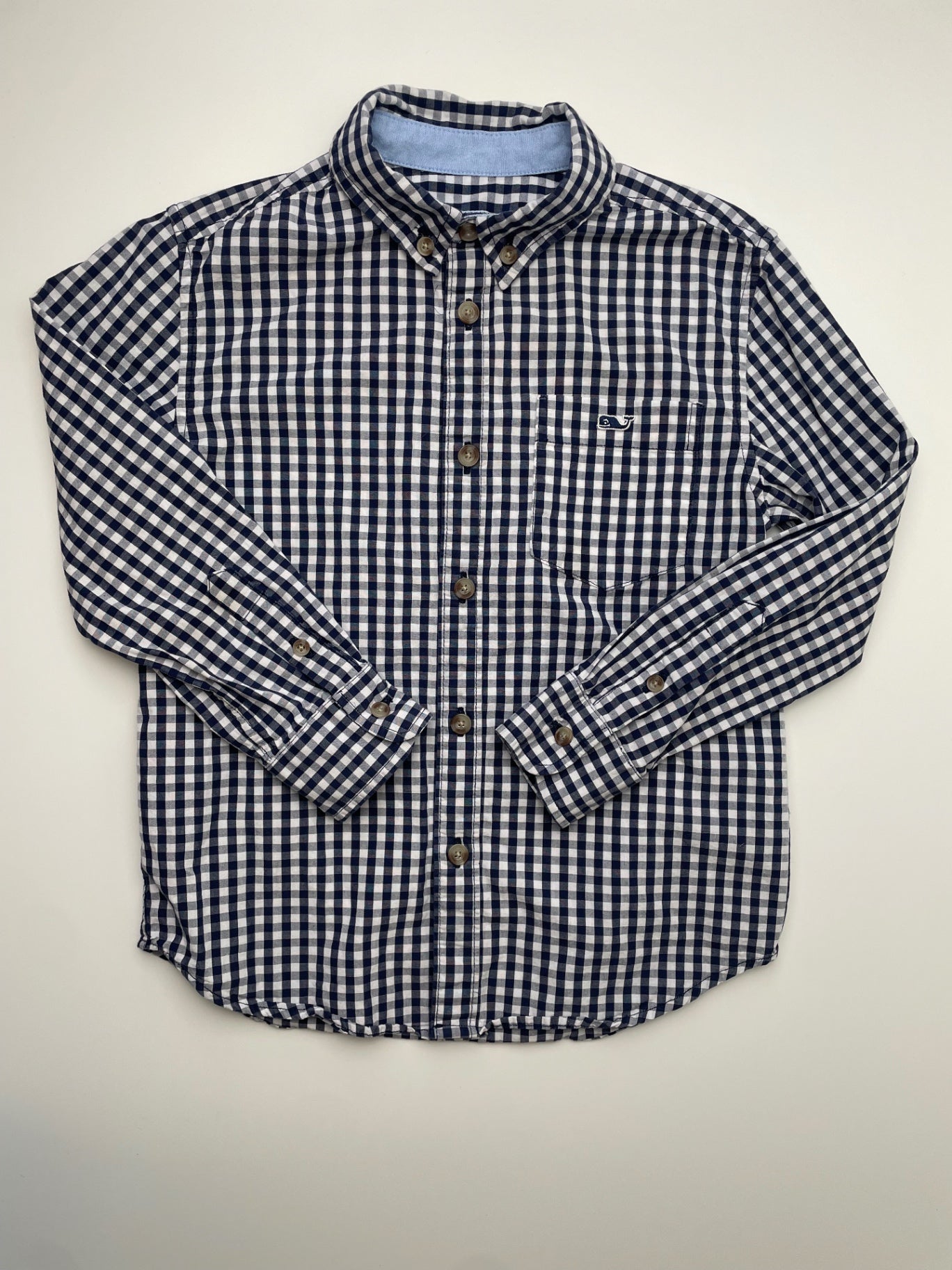 Vineyard Vines x Target Shirt - Navy Blue Gingham Button Down | size 4T/5T