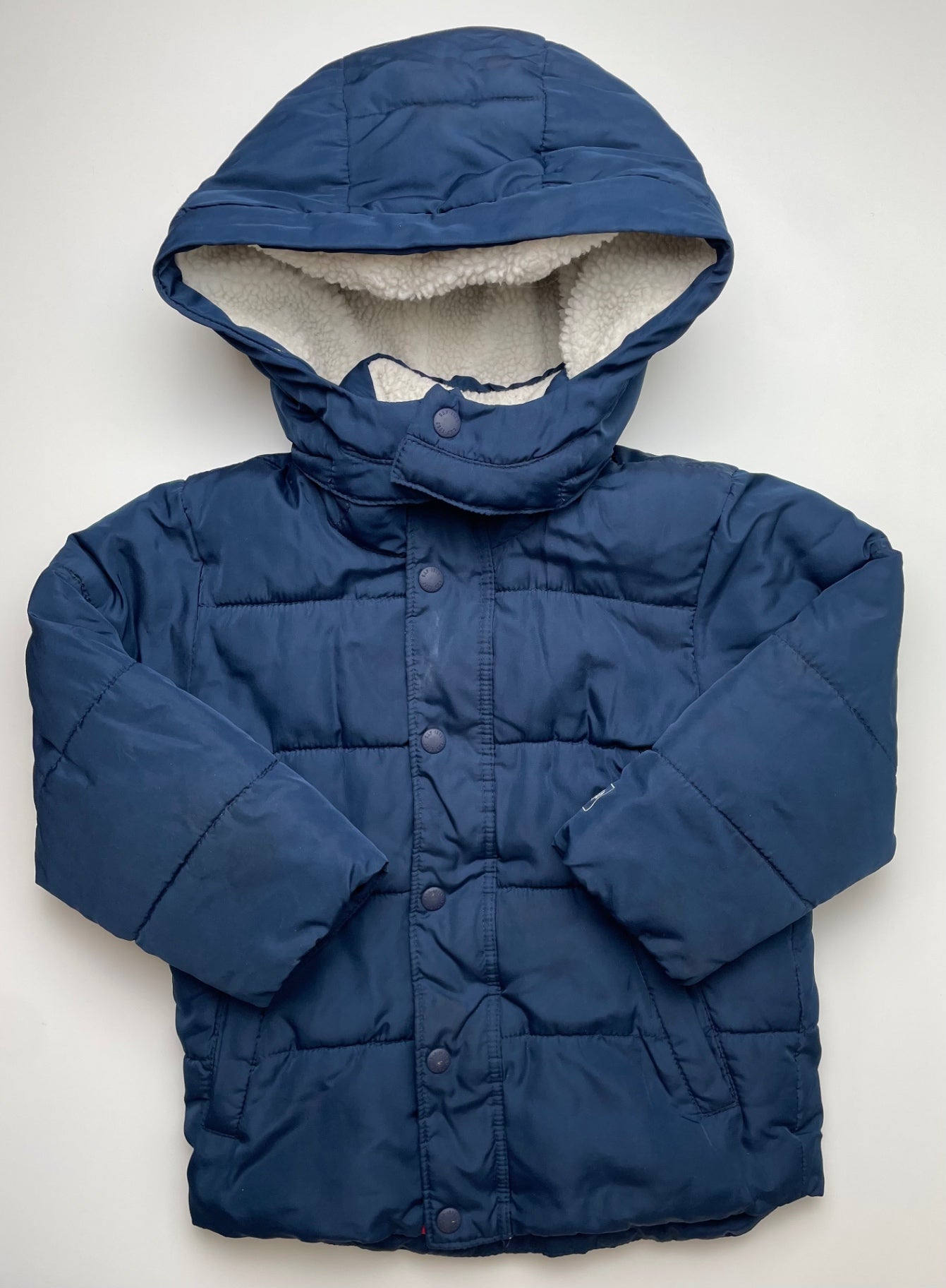 Baby Gap Coat - Navy Blue Fleece Lined Detachable Hood | size 4T