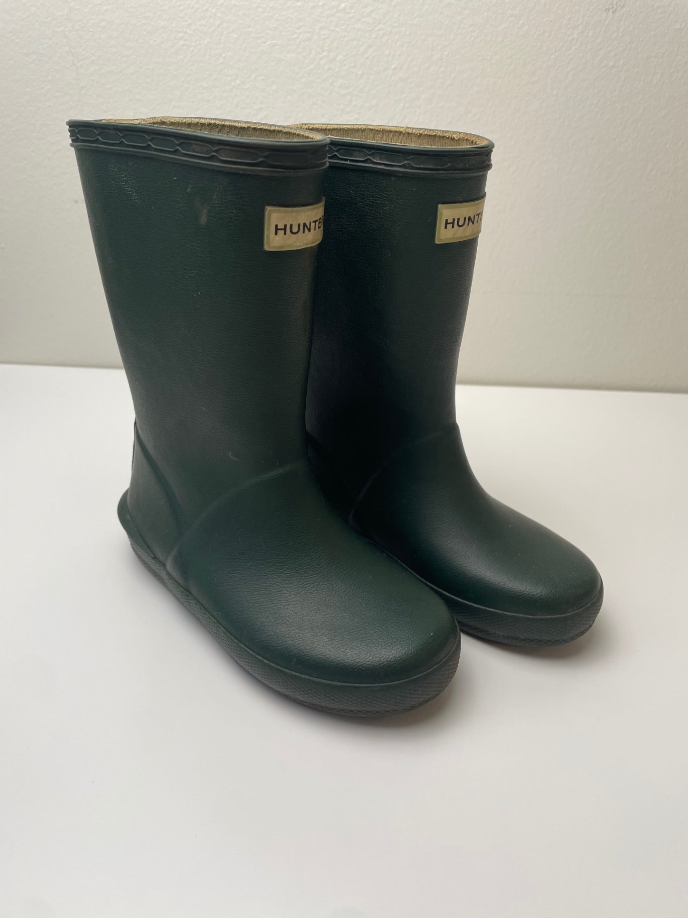 Hunter Shoes - Green Rubber Rain Boots | size Shoe 10/11