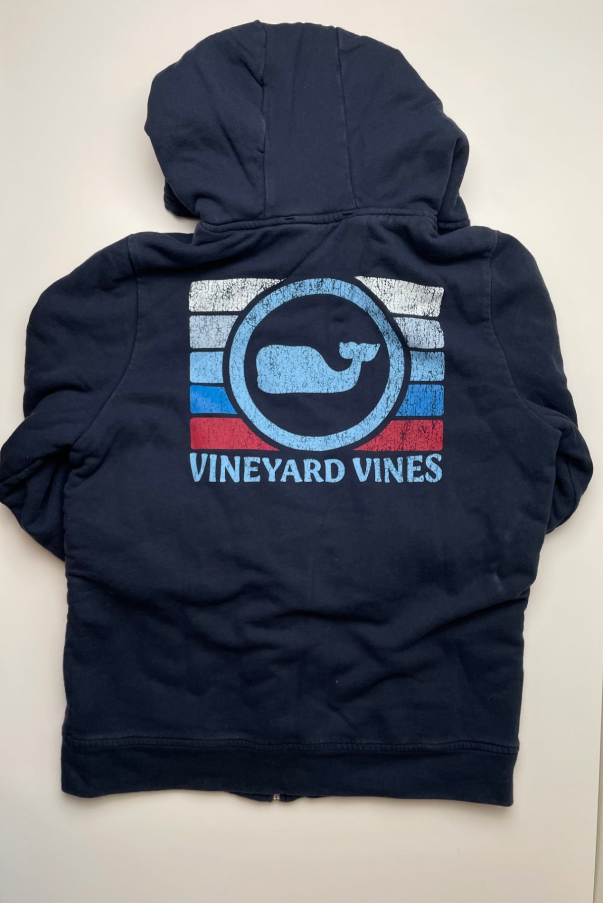 Vineyard Vines Sweatshirt - Navy Blue Sherpa Lined Full Zip Hoodie | size 16