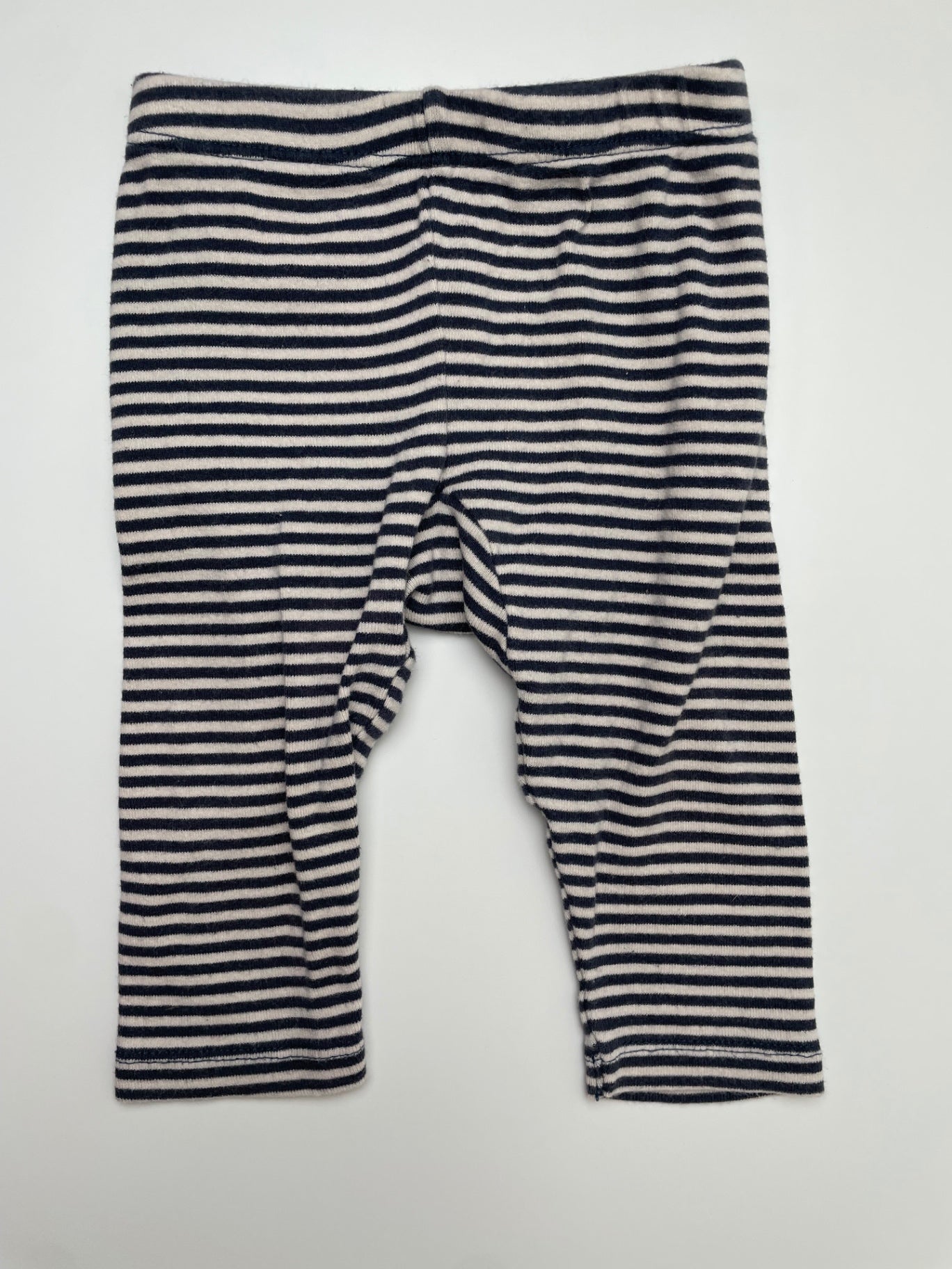 Pippi Leggings - Navy Blue Striped 100% Organic Cotton | size 6 Months