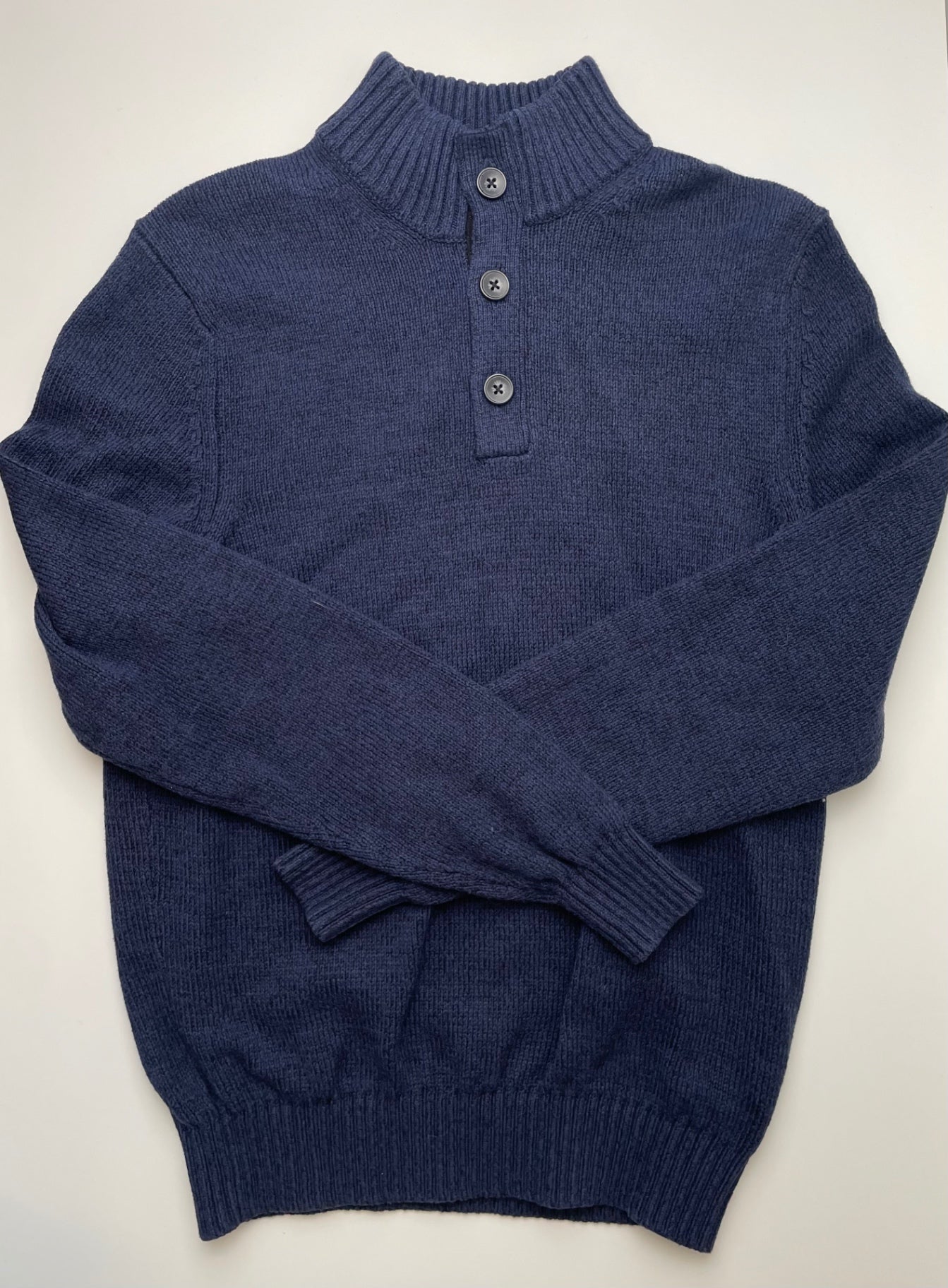 Izod Sweater - Navy Blue Button Closure (Adult Size S) | size 12/14