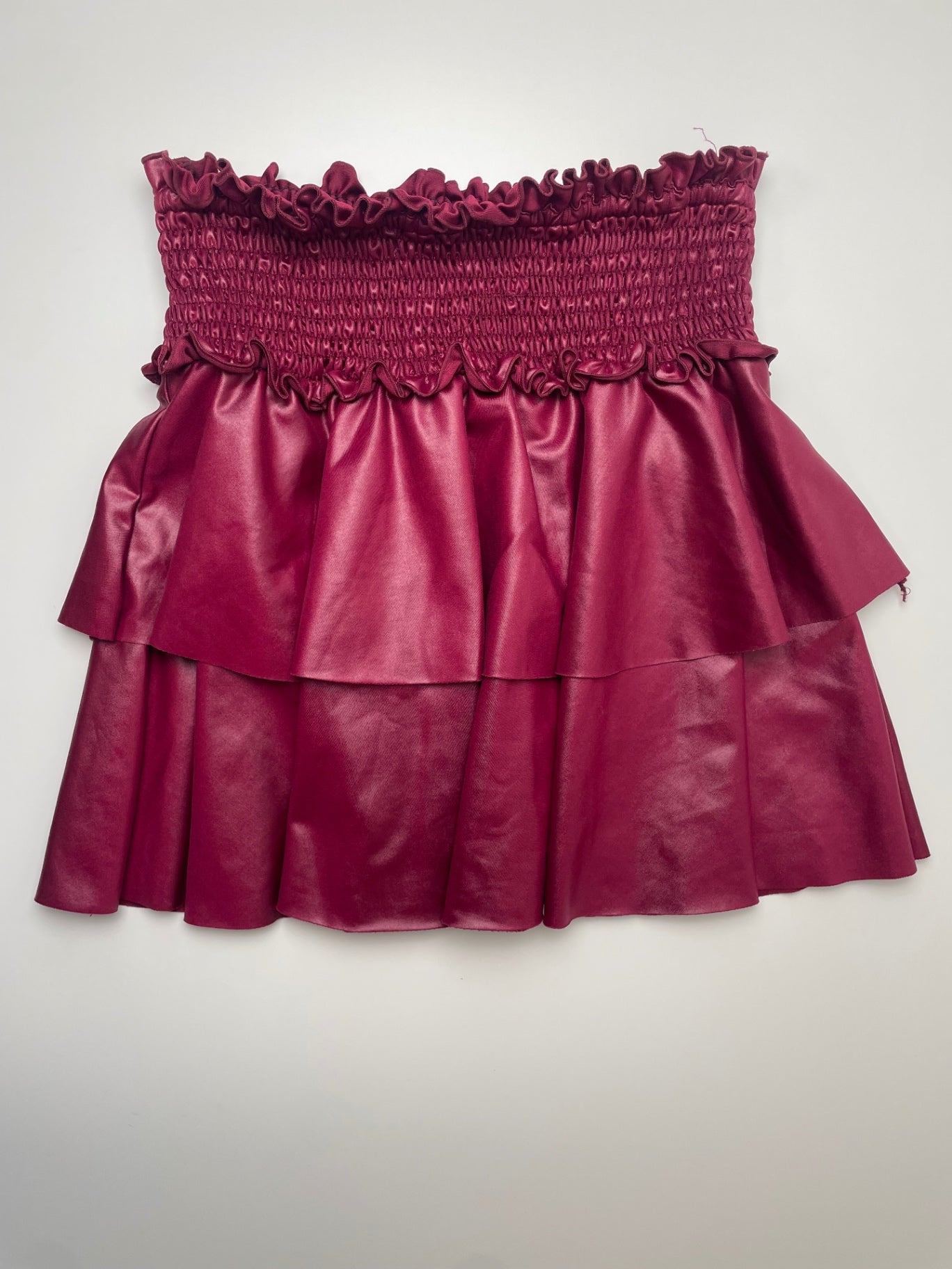 Global Love Skirt - Red Shirred Tiered | size 10/12