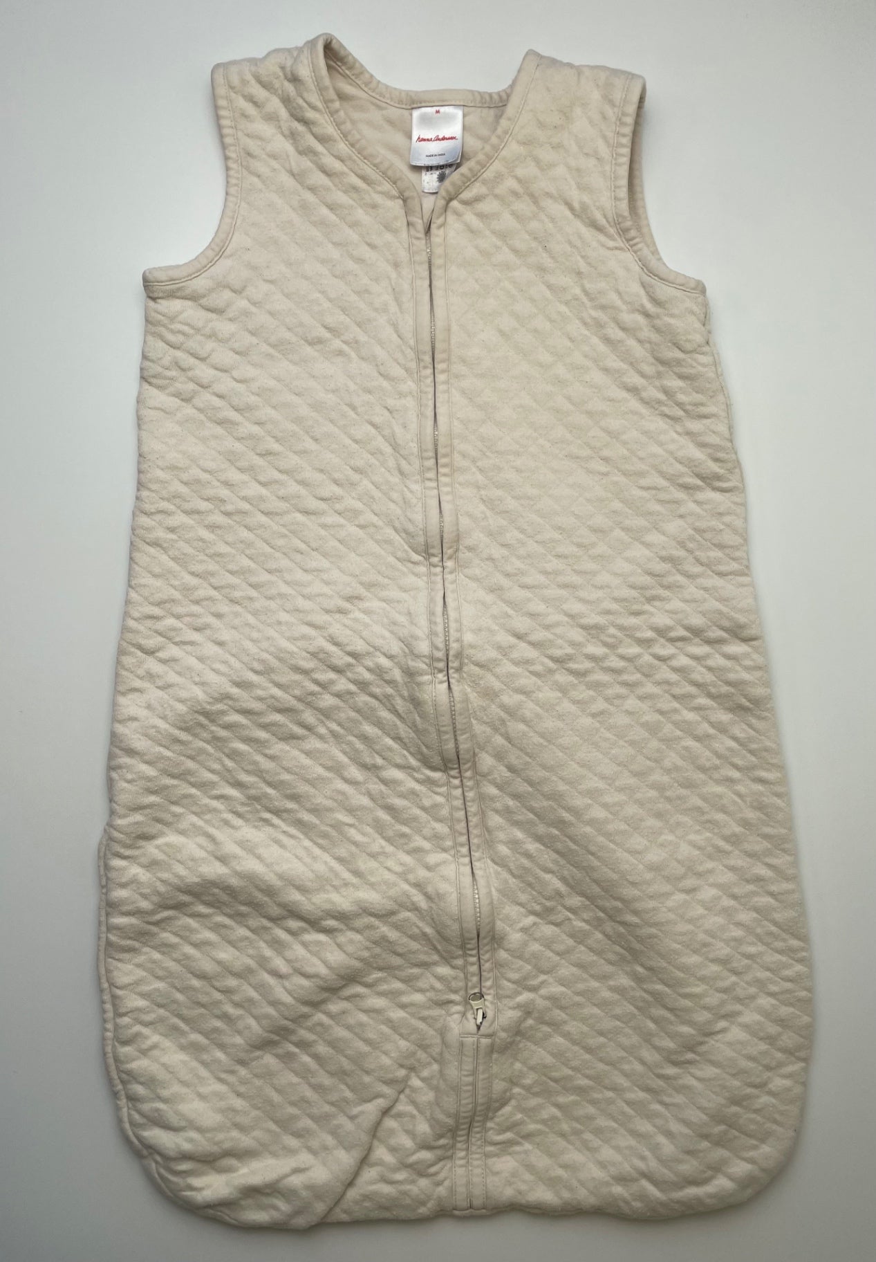 Hanna Andersson Sleepsack - Cream Quilted 100% Cotton | size 6 - 18 Months