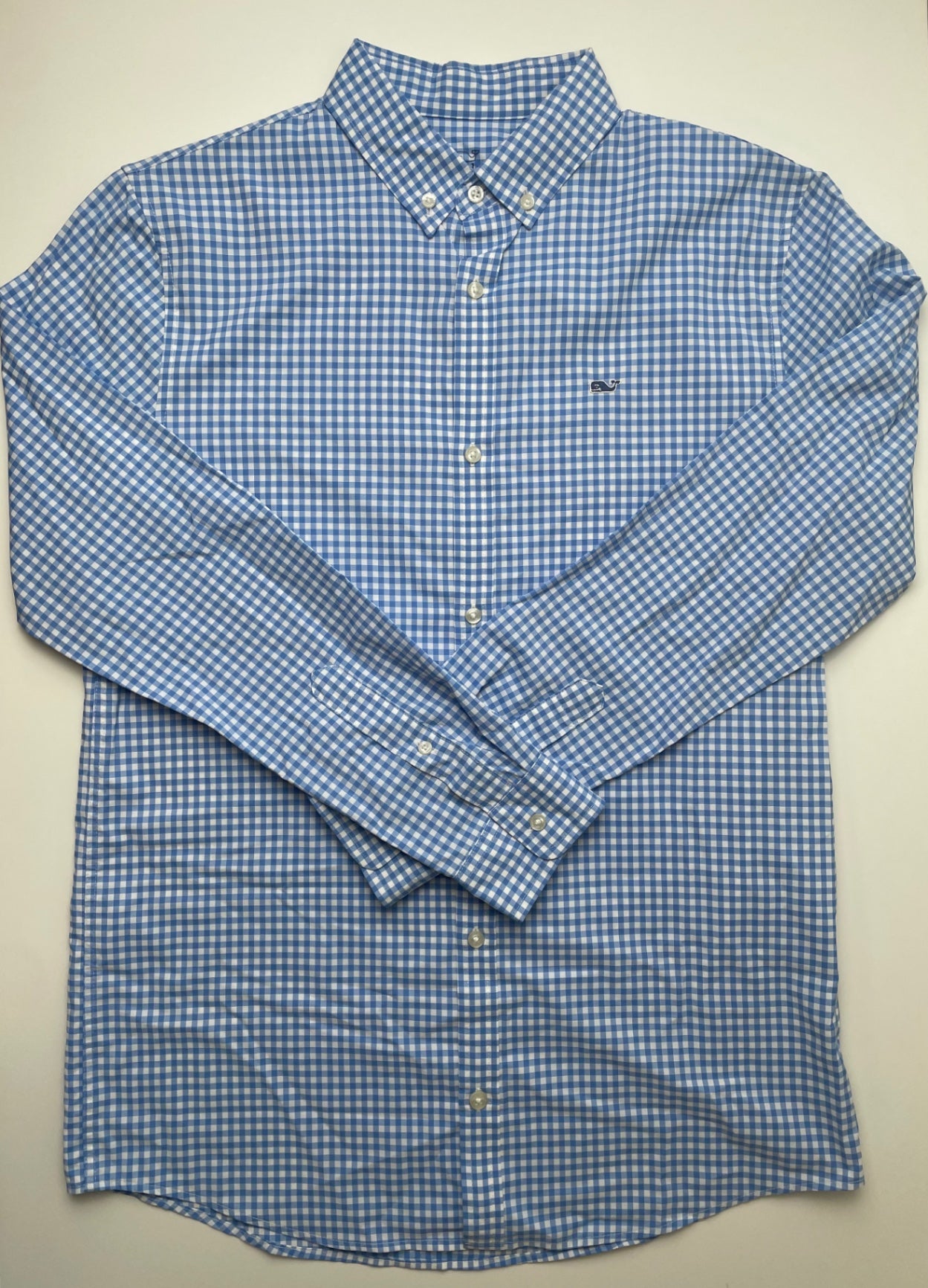 Vineyard Vines Shirt - Blue Gingham Button Down | size 18