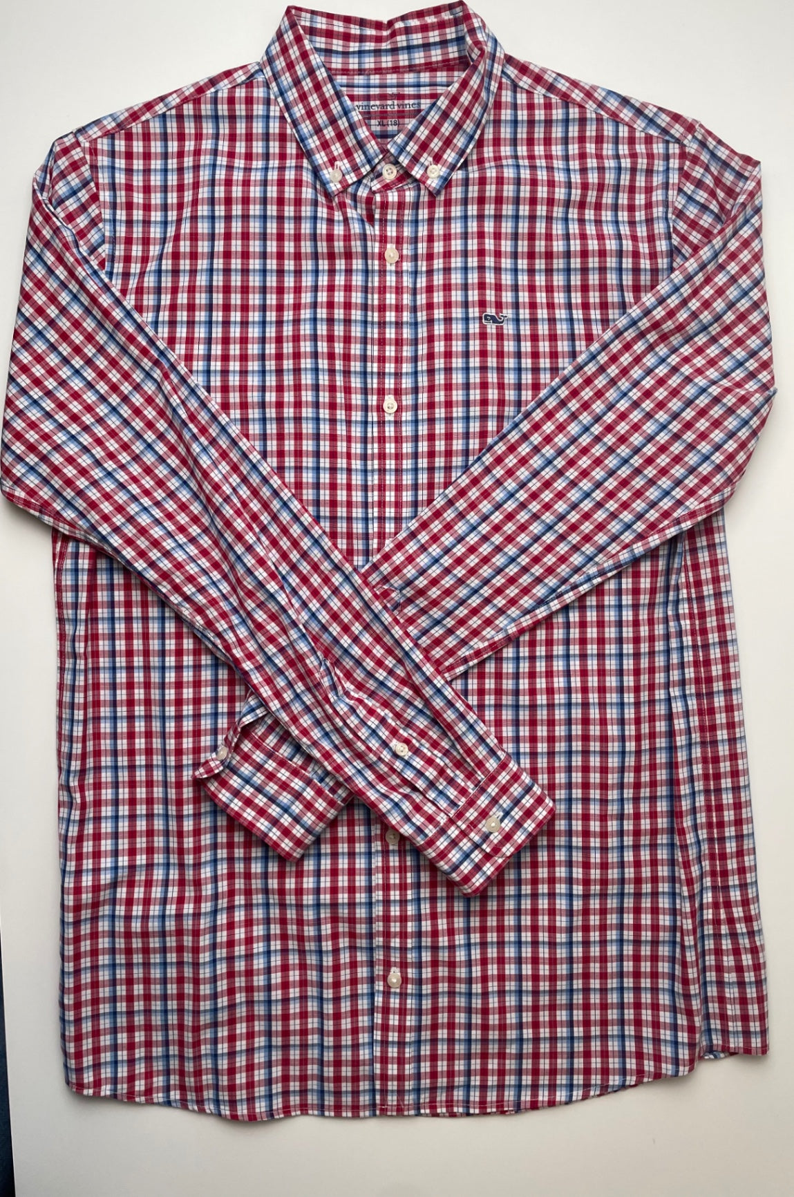 Vineyard Vines Shirt - Red Plaid Button Down | size 18