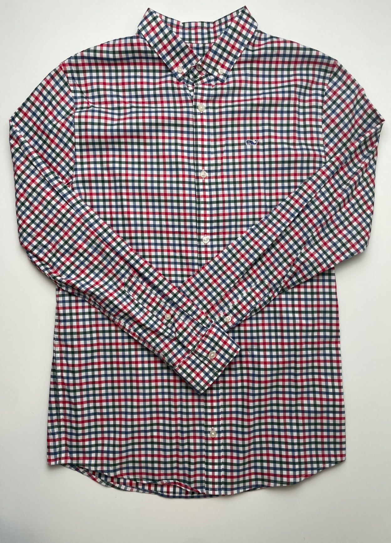 Vineyard Vines Shirt - Multicolor On-The-Go Performance Plaid Button Down | size 16
