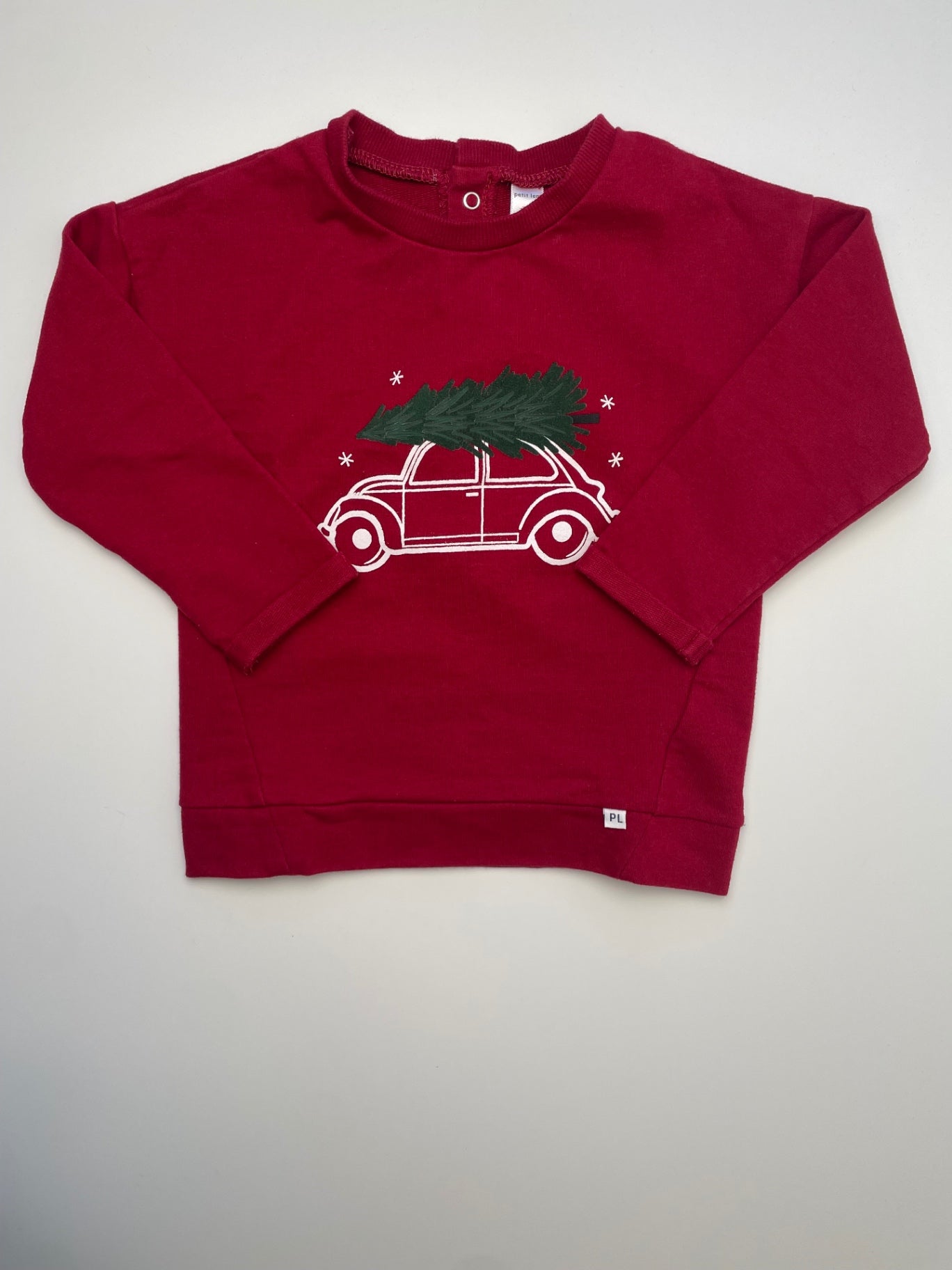 Petit Lem Long Sleeve T-Shirt - Red Car + Tree | size 24 Months