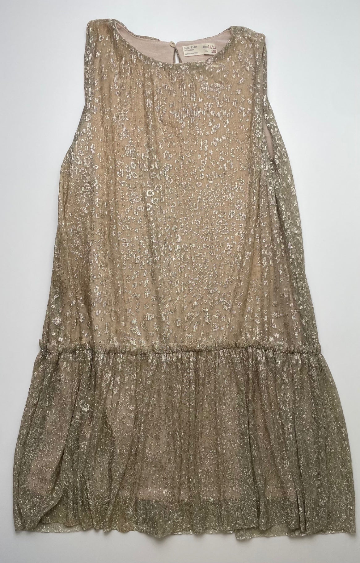 Zara Dress - Gold Glitter Animal Print | size 11/12