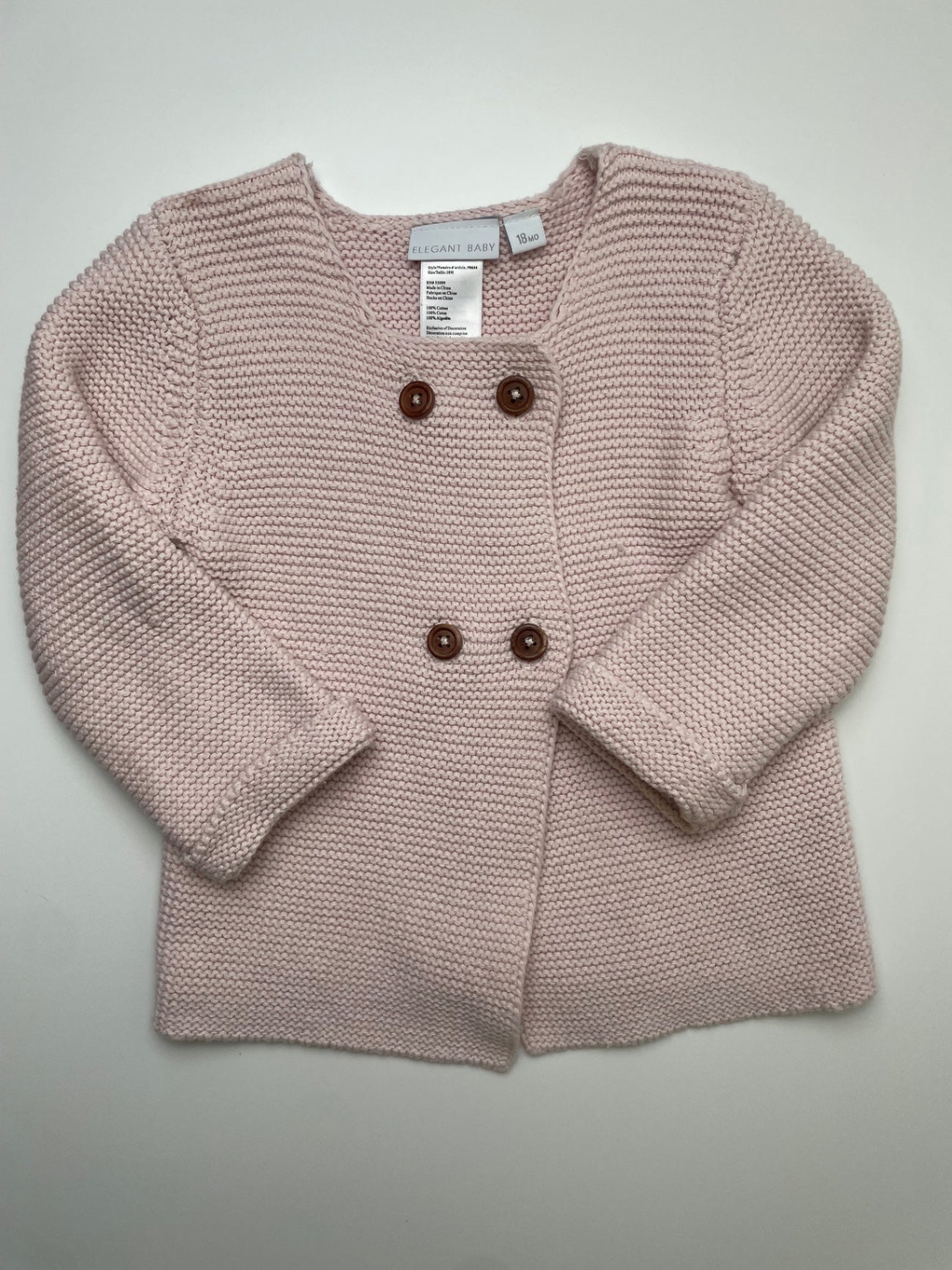 Elegant Baby Sweater - Pink Cardigan | size 18 Months